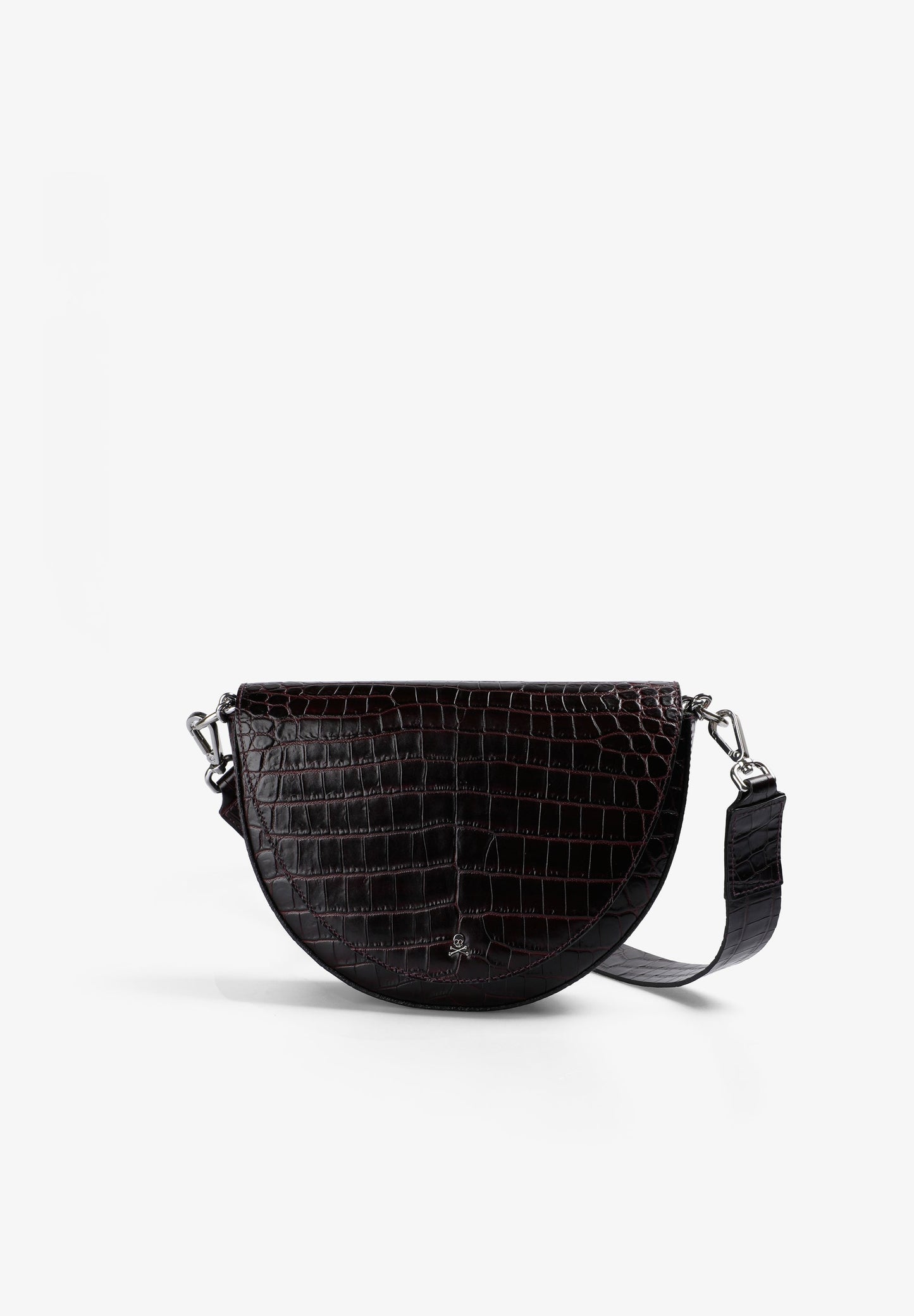 EMBOSSED LEATHER BAG WITH CHAIN