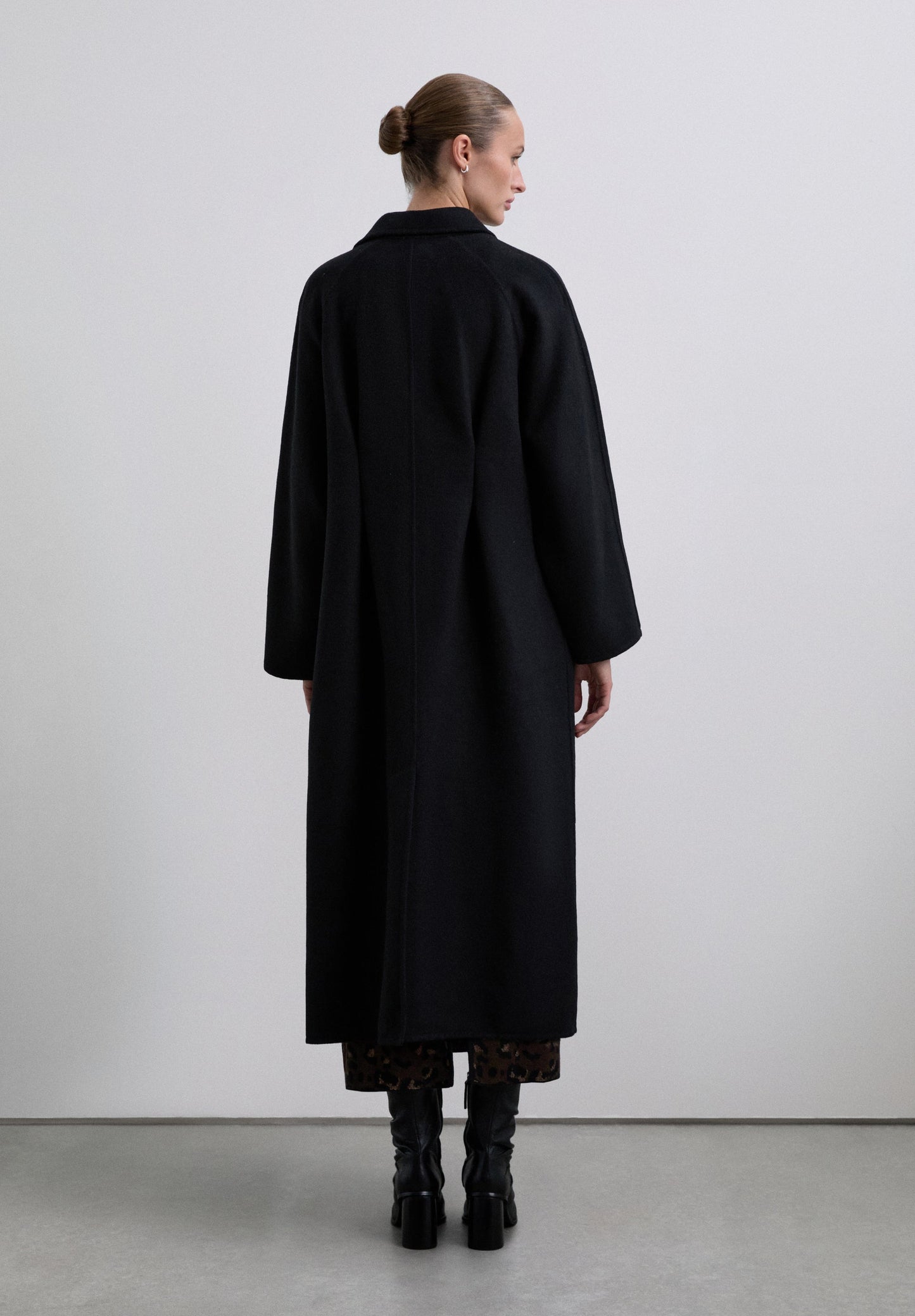 LONG COAT WITH DETACHABLE SCARF DETAIL