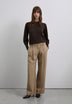 DARTED COTTON TROUSERS