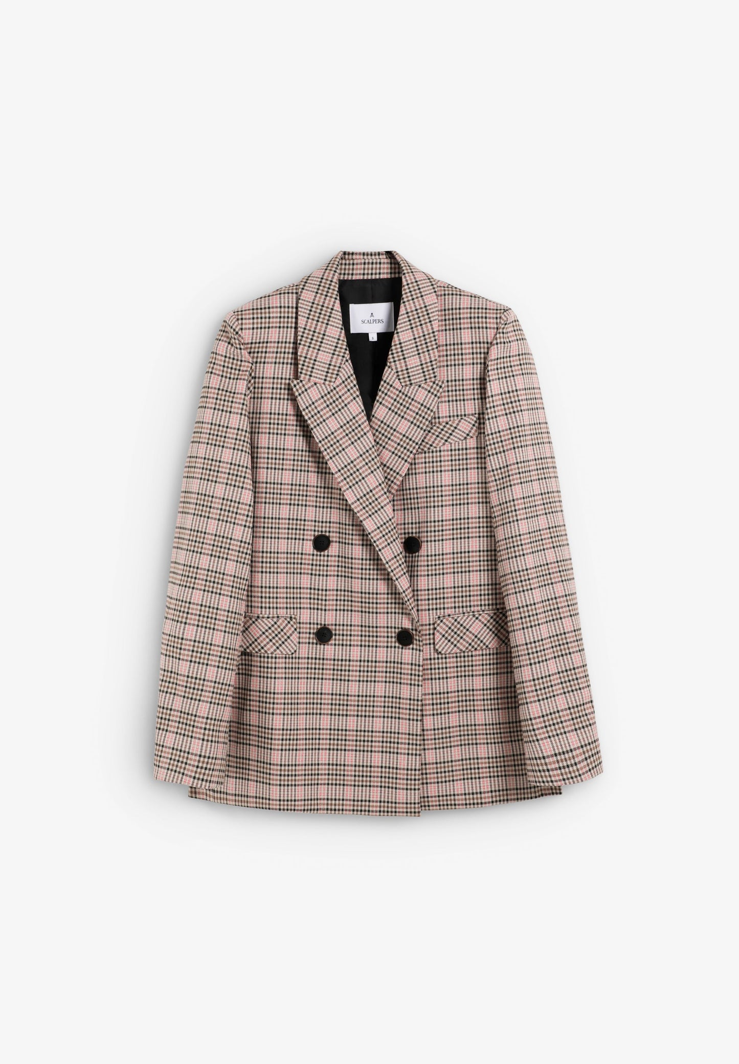 DOUBLE-BREASTED CHECK BLAZER