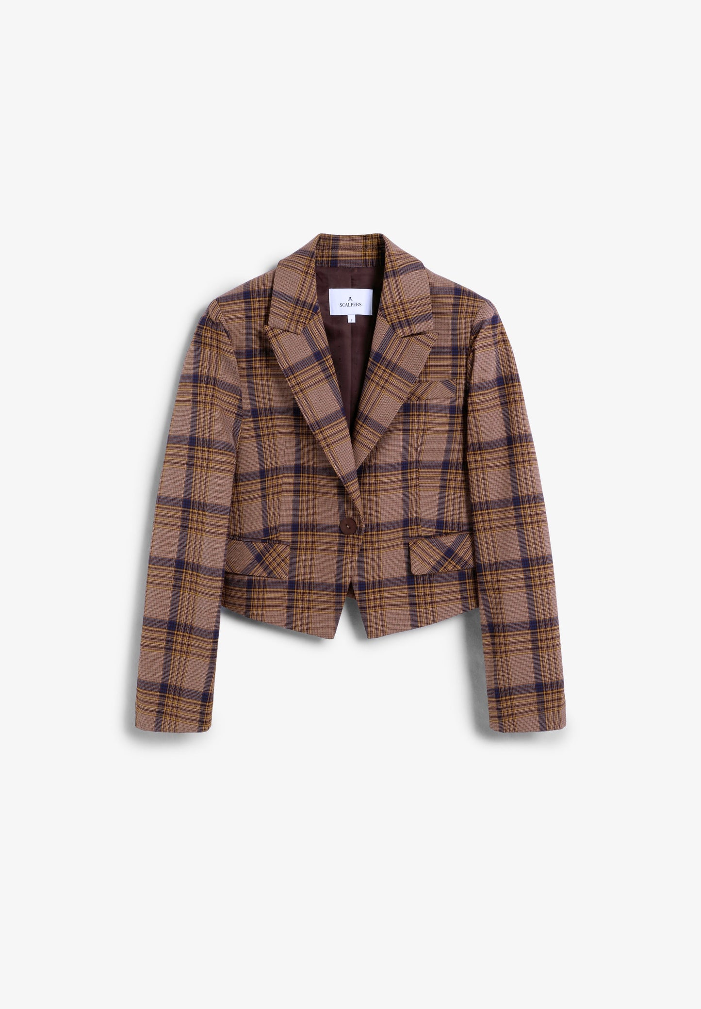 SHORT CHECKED BLAZER
