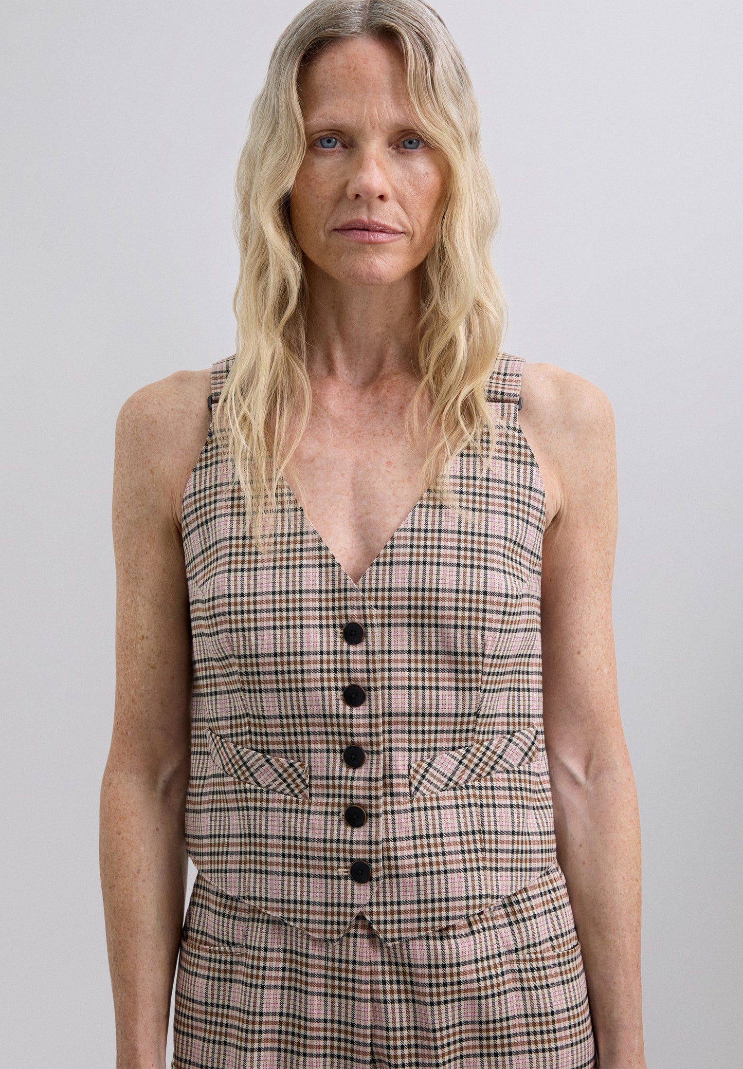 CHALECO CUADROS TIRANTES - Scalpers