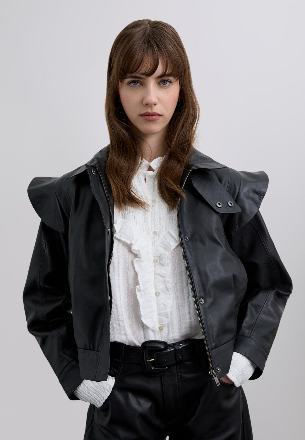 CHAQUETA BOMBER VOLANTES PIEL - Scalpers