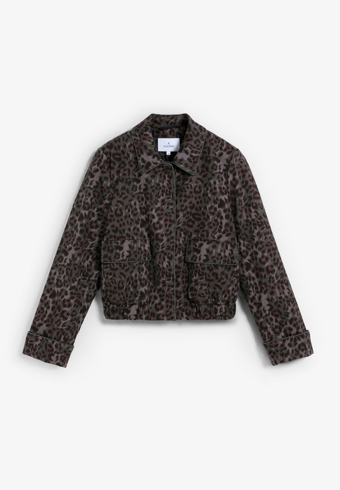 ANIMAL PRINT JACKET WITH STUDS