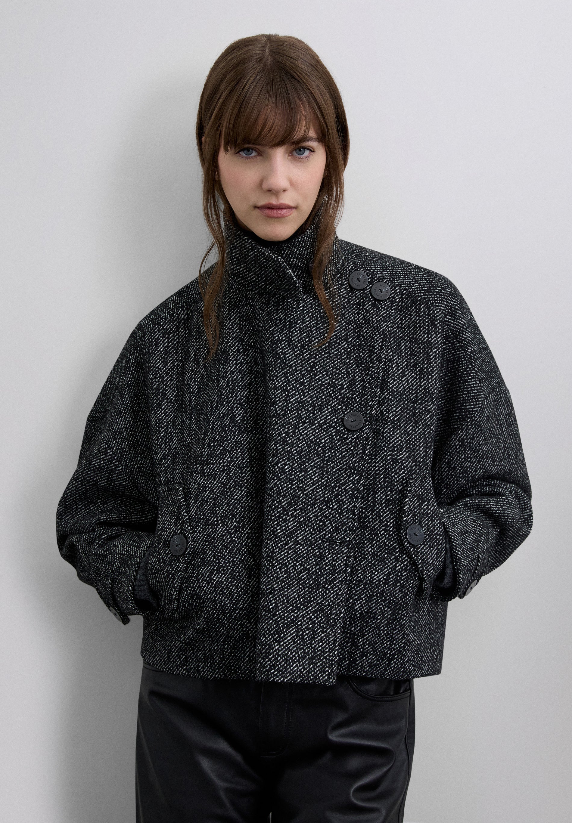 TWILL DOUBLE-BREASTED JACKET