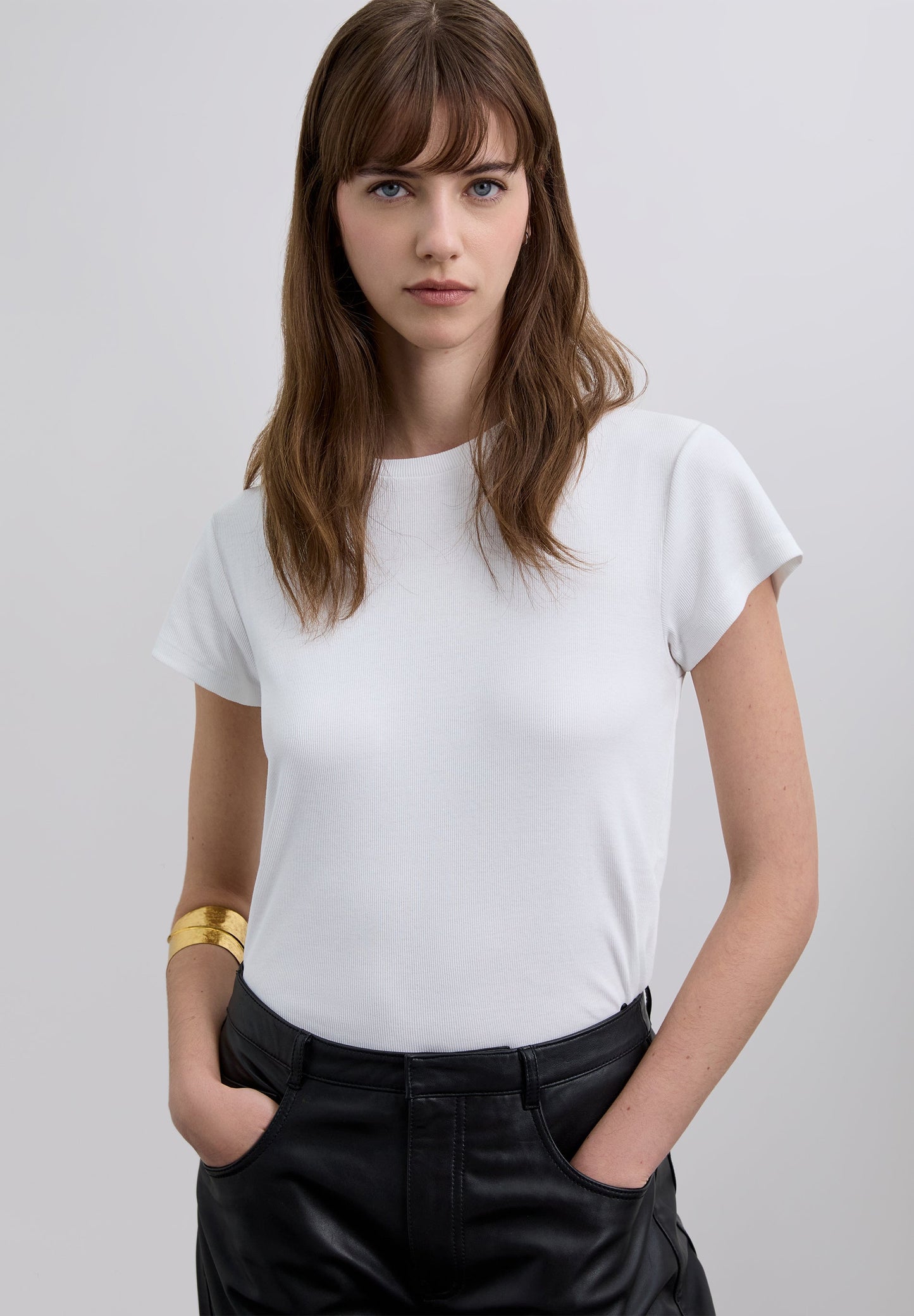 CUTOUT T-SHIRT WITH RHINESTONE DETAIL