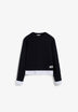 SWEATSHIRT WITH SHIRT DETAIL