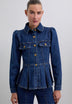 DENIM SHIRT WITH PUFF SLEEVES