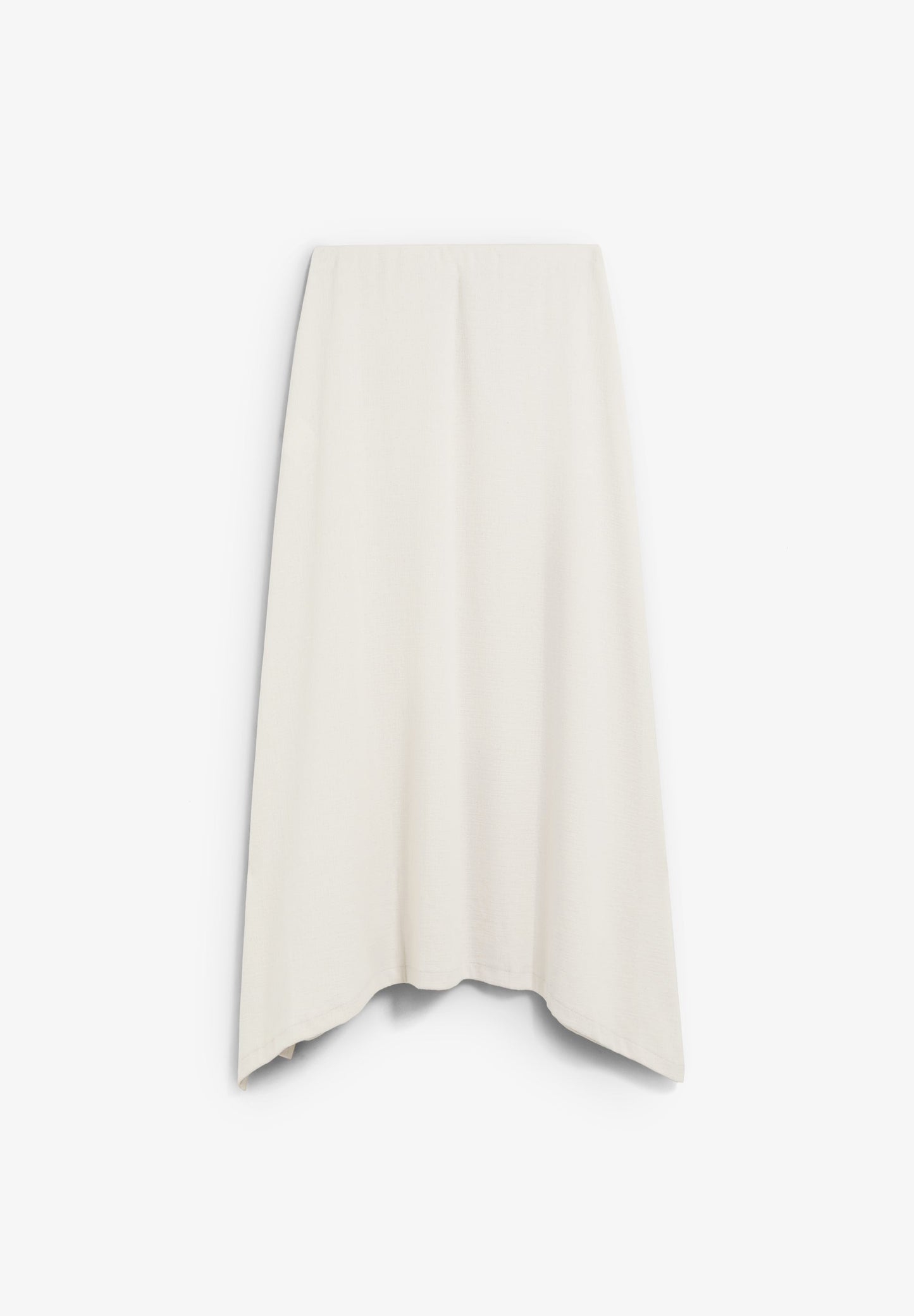 ASYMMETRIC KNIT MIDI SKIRT