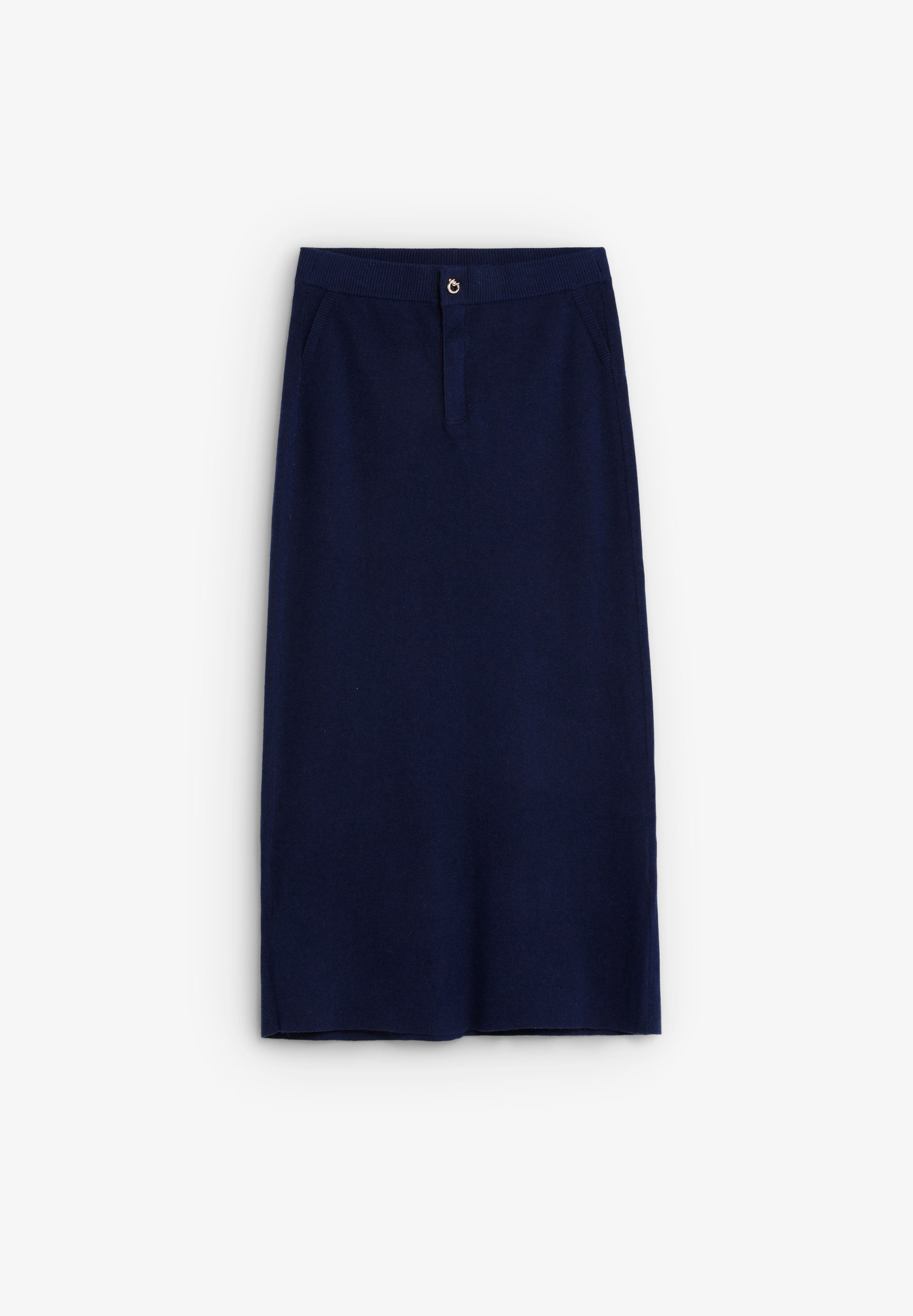 KNIT MIDI SKIRT WITH BUTTON