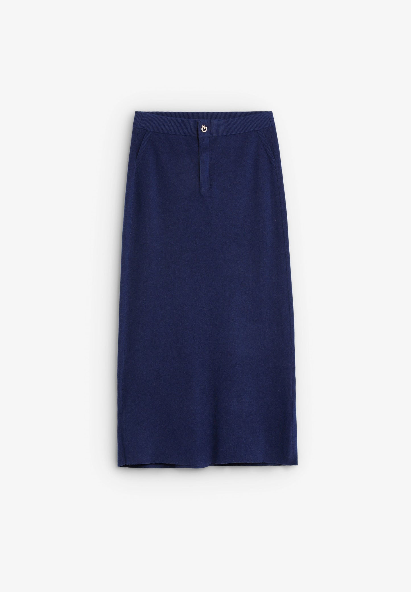 KNIT MIDI SKIRT WITH BUTTON