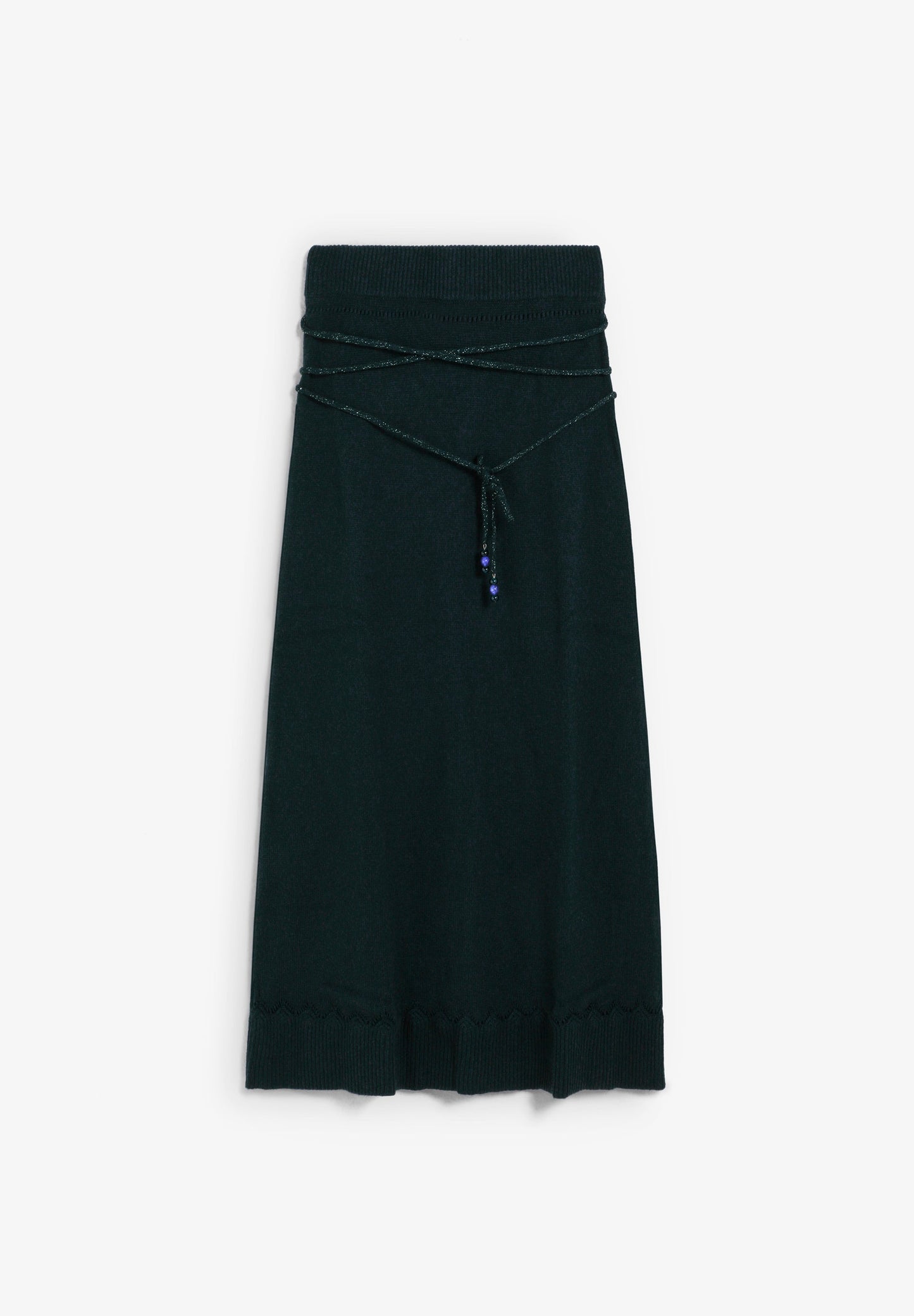 KNIT SKIRT WITH METALLIC DETAIL
