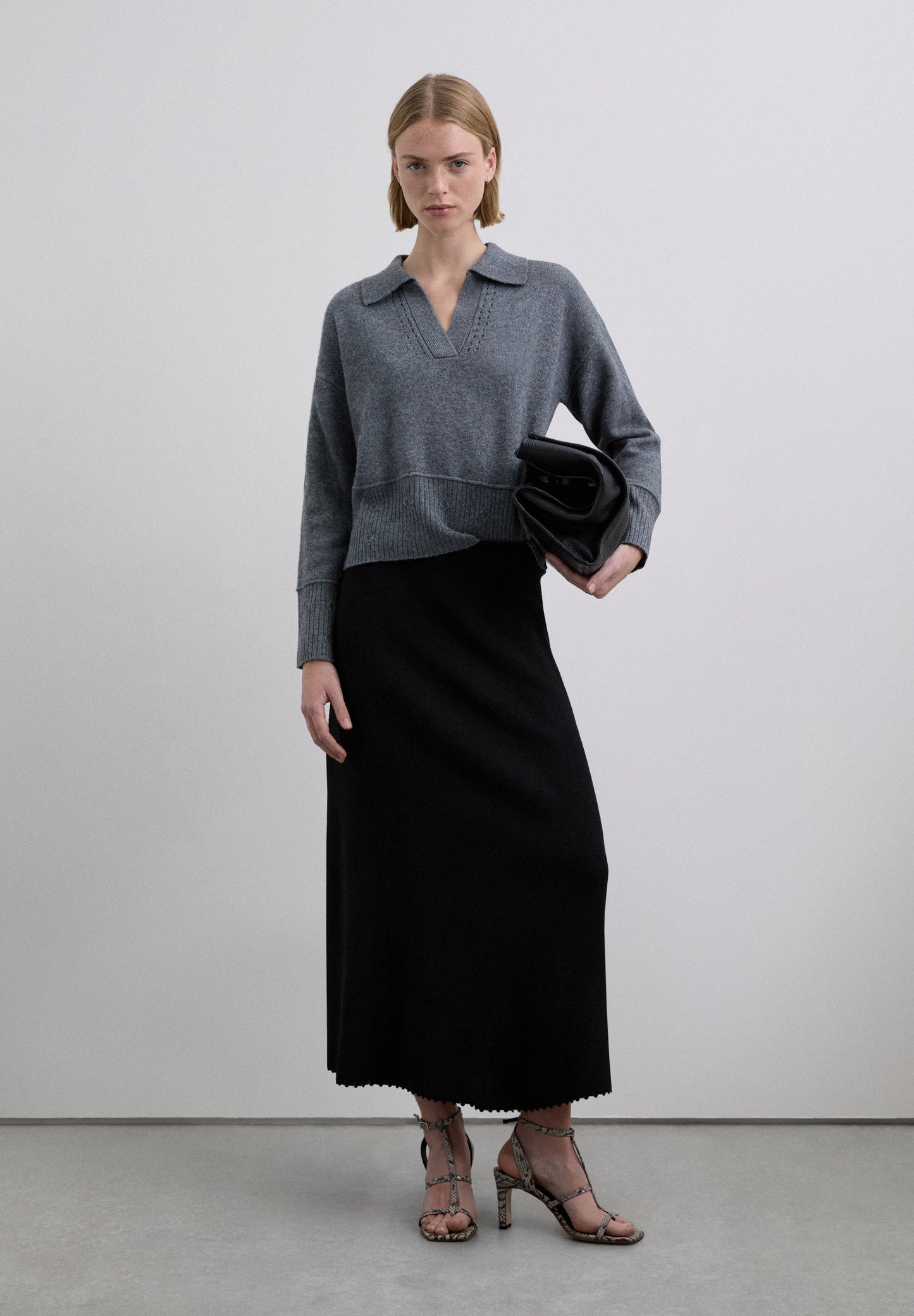 SPECIAL FINISH ASYMMETRIC SKIRT
