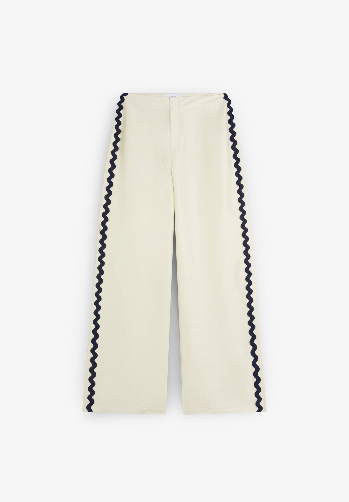 CONTRAST SCALLOPED TROUSERS