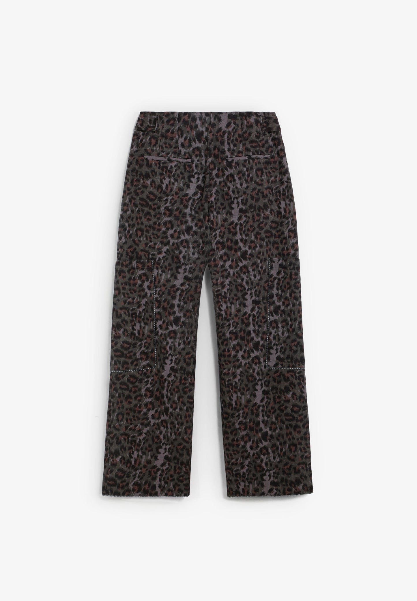 STRAIGHT ANIMAL PRINT TROUSERS
