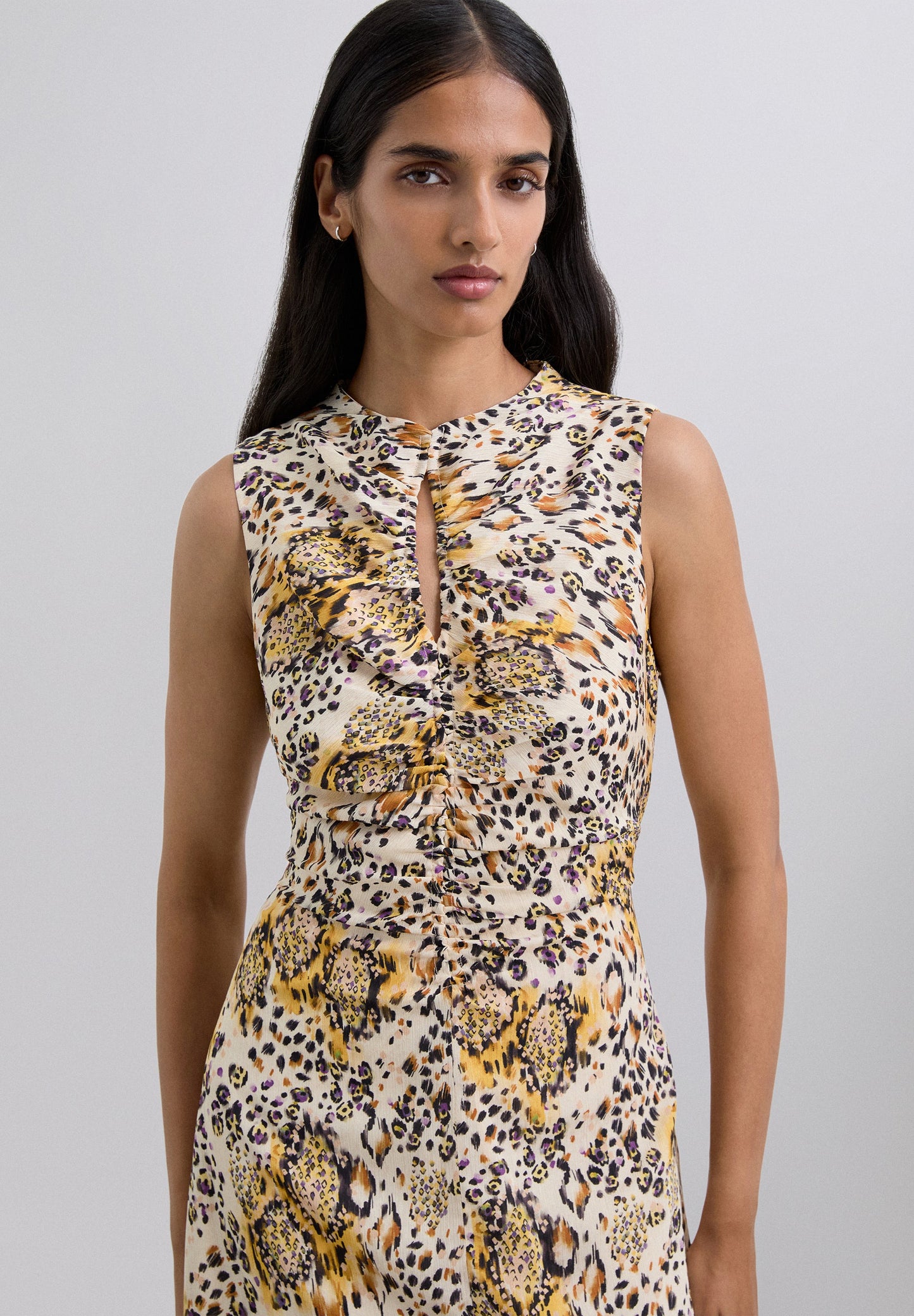 LONG ANIMAL PRINT DRESS