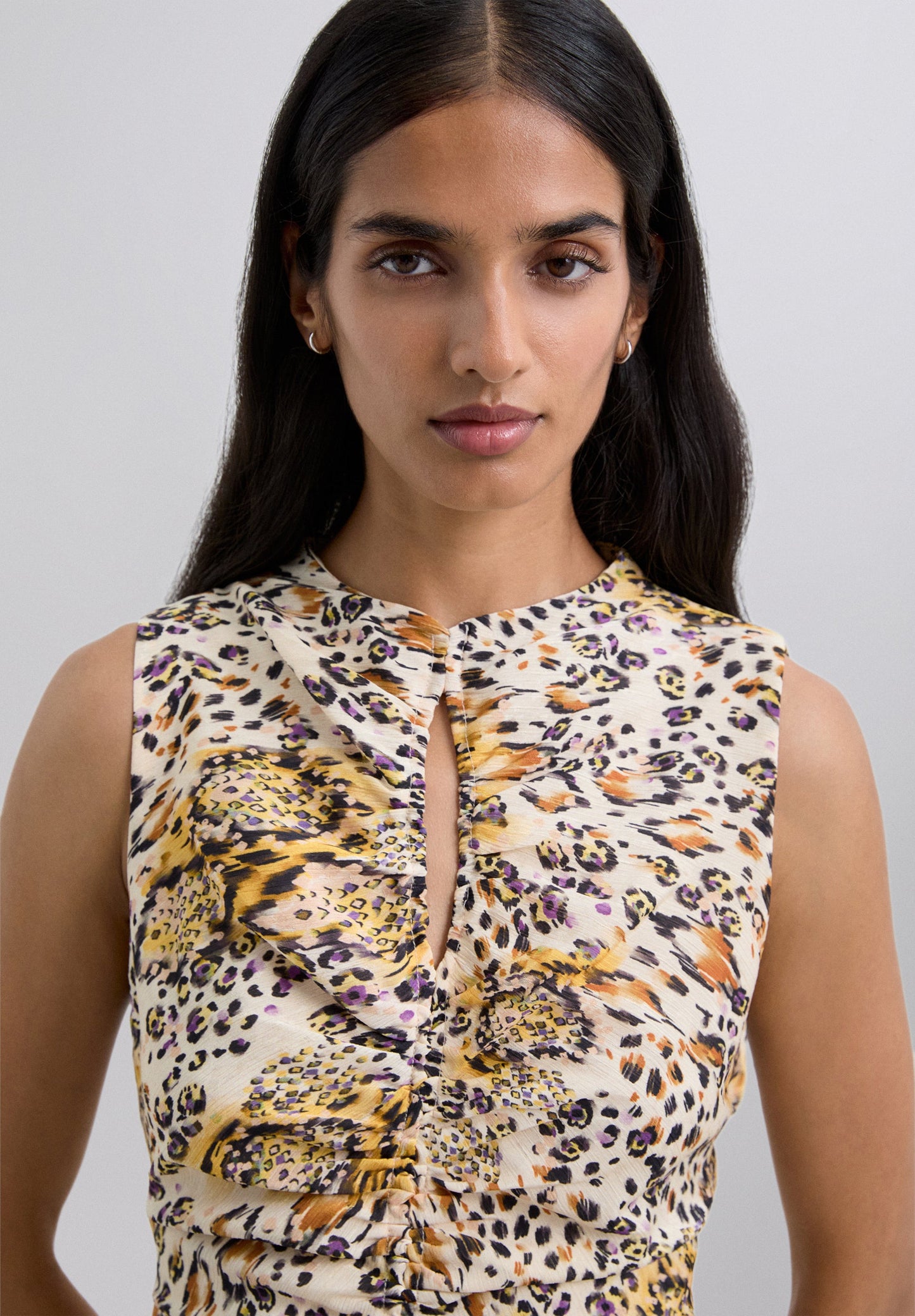 LONG ANIMAL PRINT DRESS