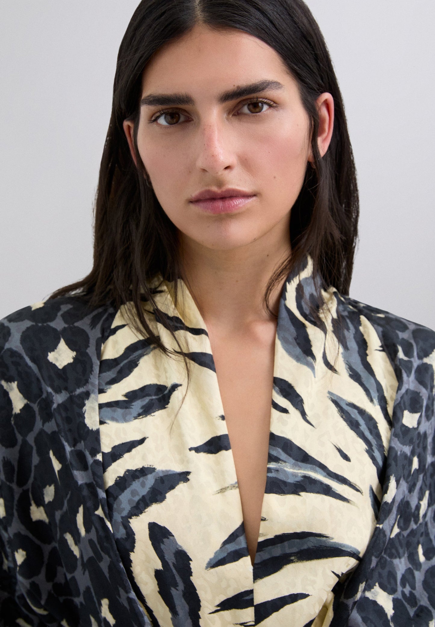 LONG ANIMAL PRINT DRESS