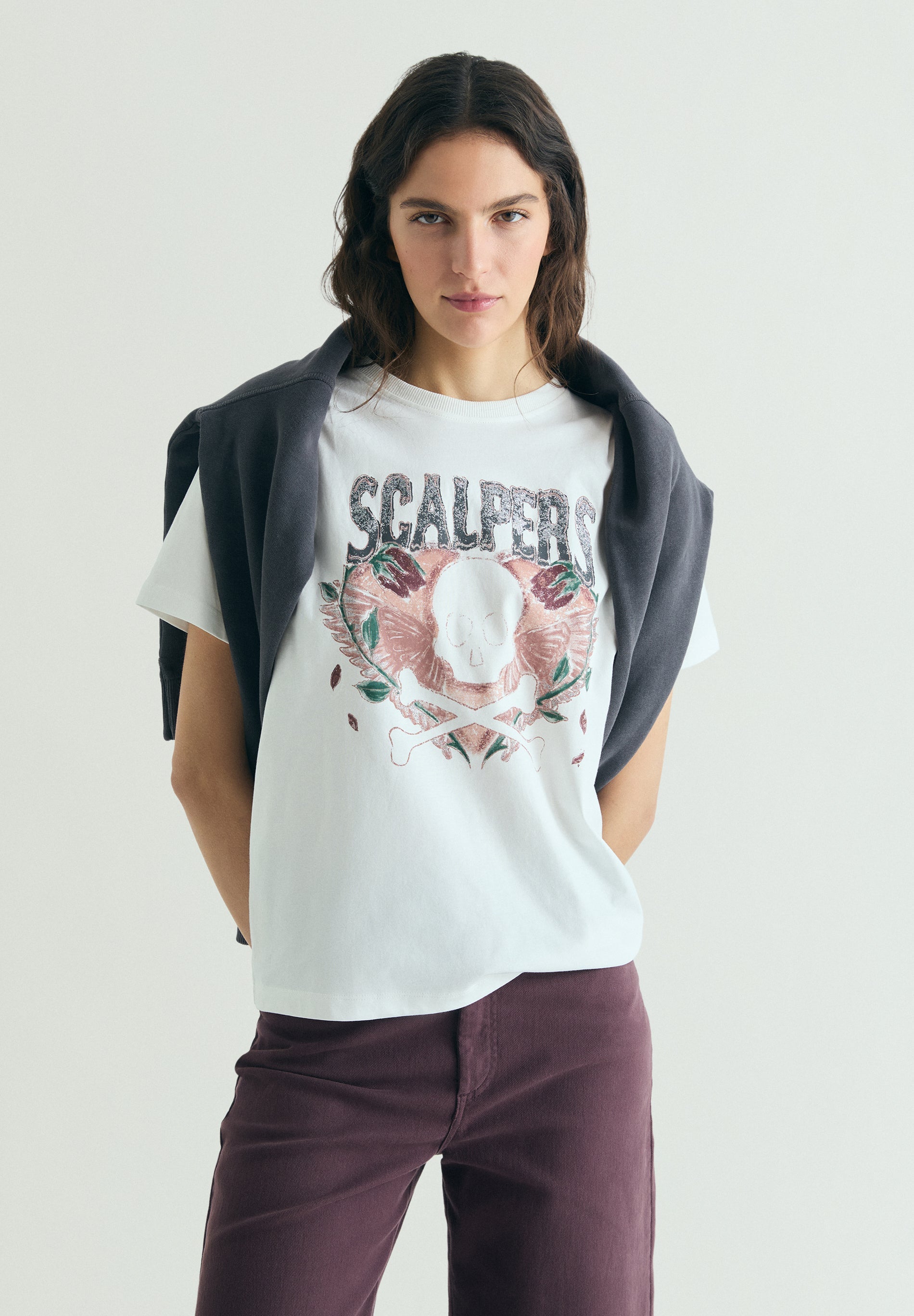 SKULL PRINT T-SHIRT