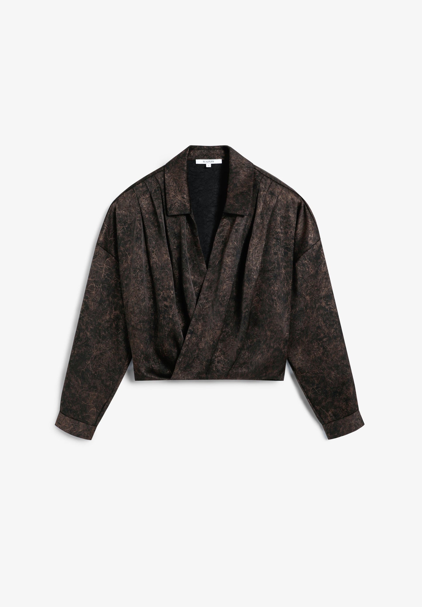 PRINTED WRAPOVER SHIRT