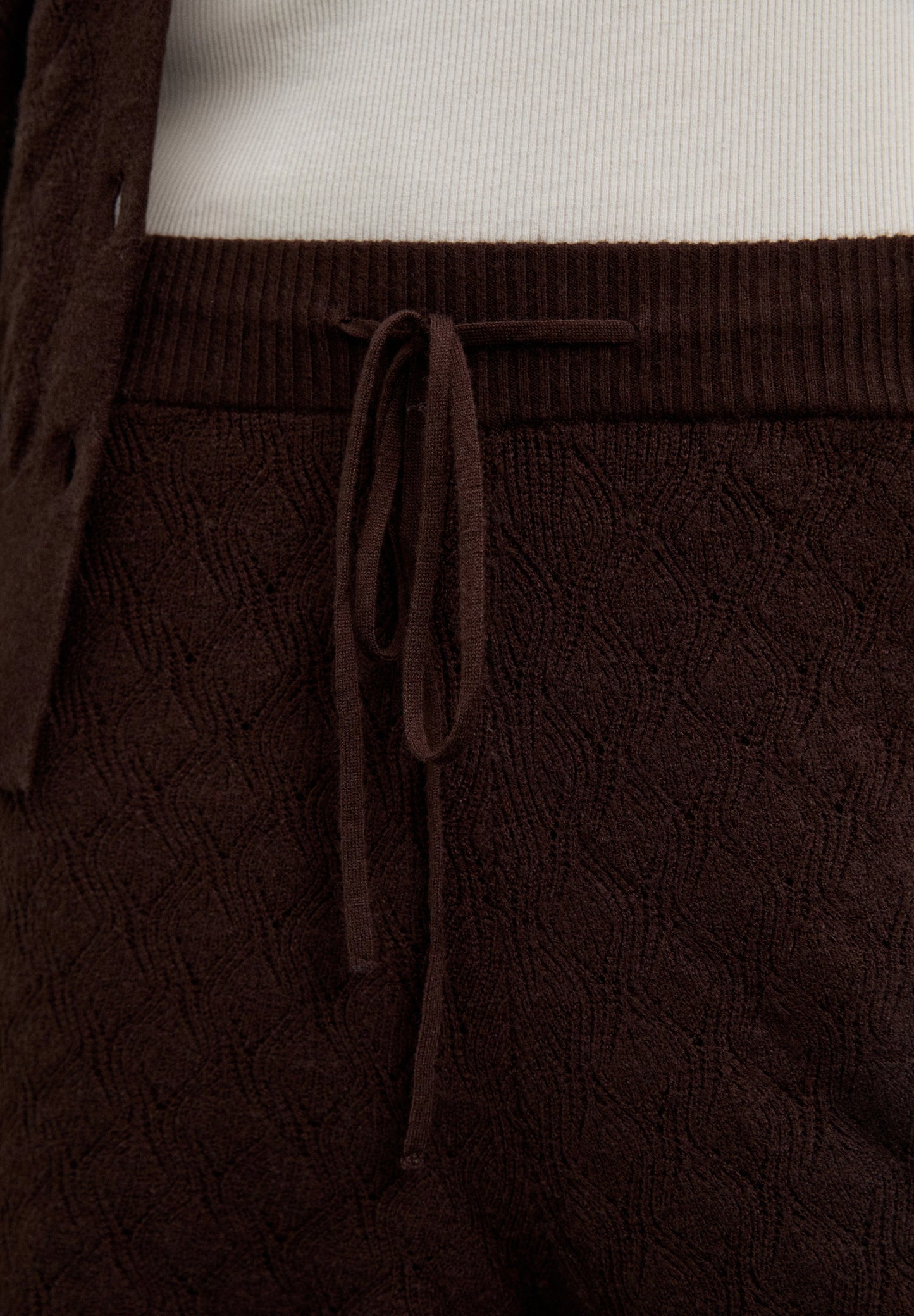 CONTRAST FULL LENGTH TROUSERS