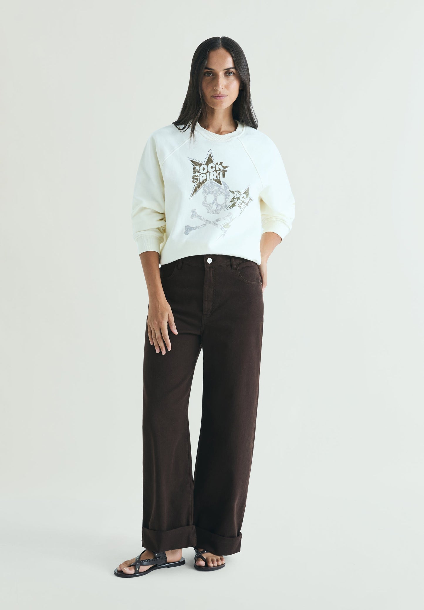 PRINTED SKULL SWEATSHIRT