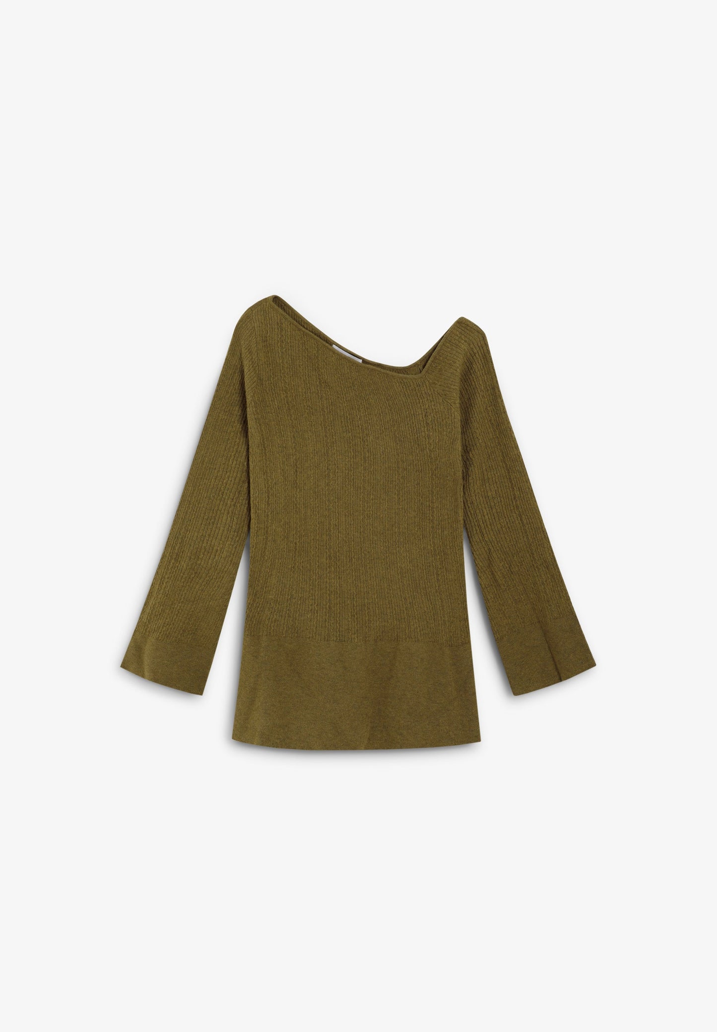 ASYMMETRIC SWEATER WITH DETACHABLE CAPE