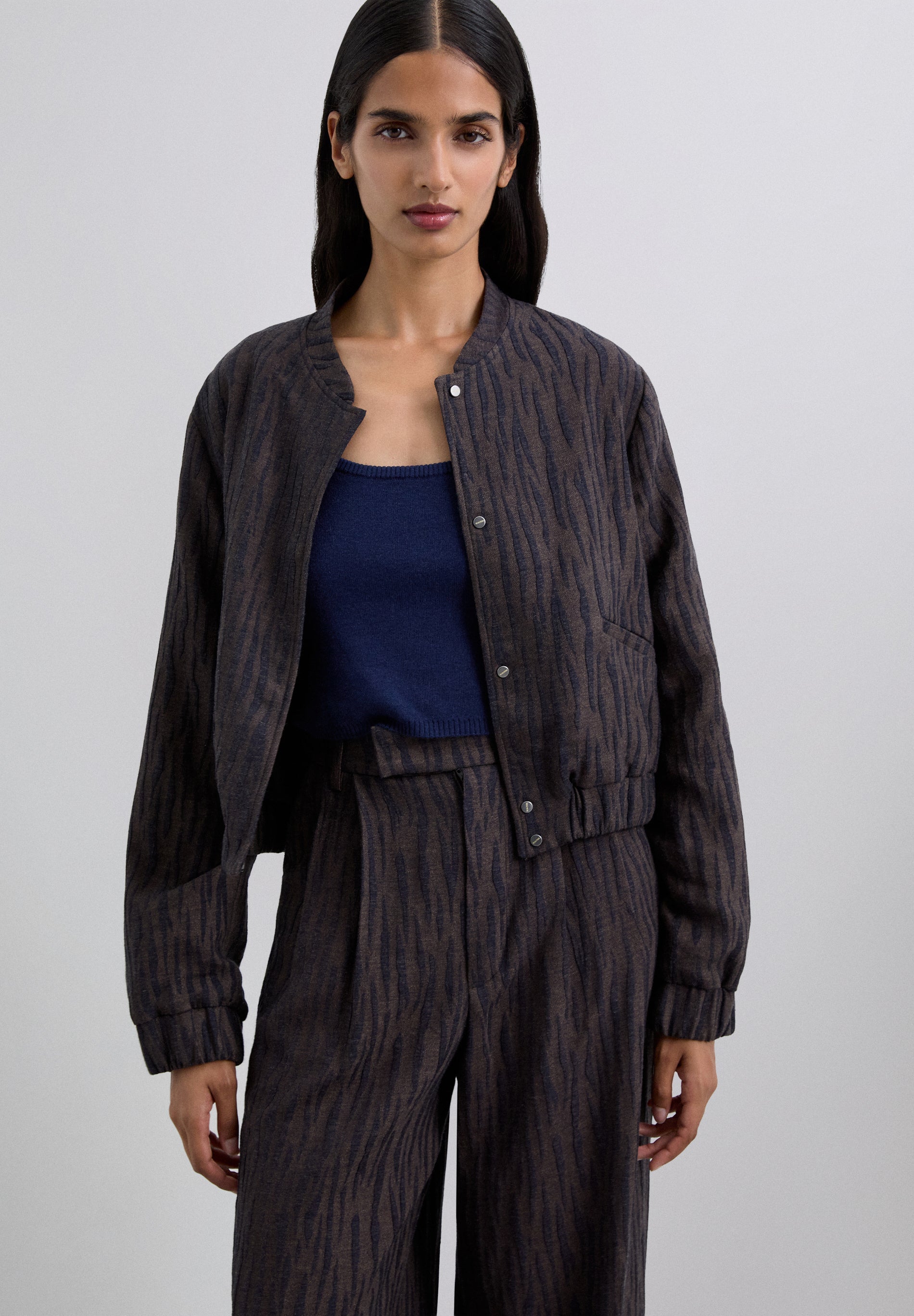 ANIMAL PRINT BOMBER JACKET