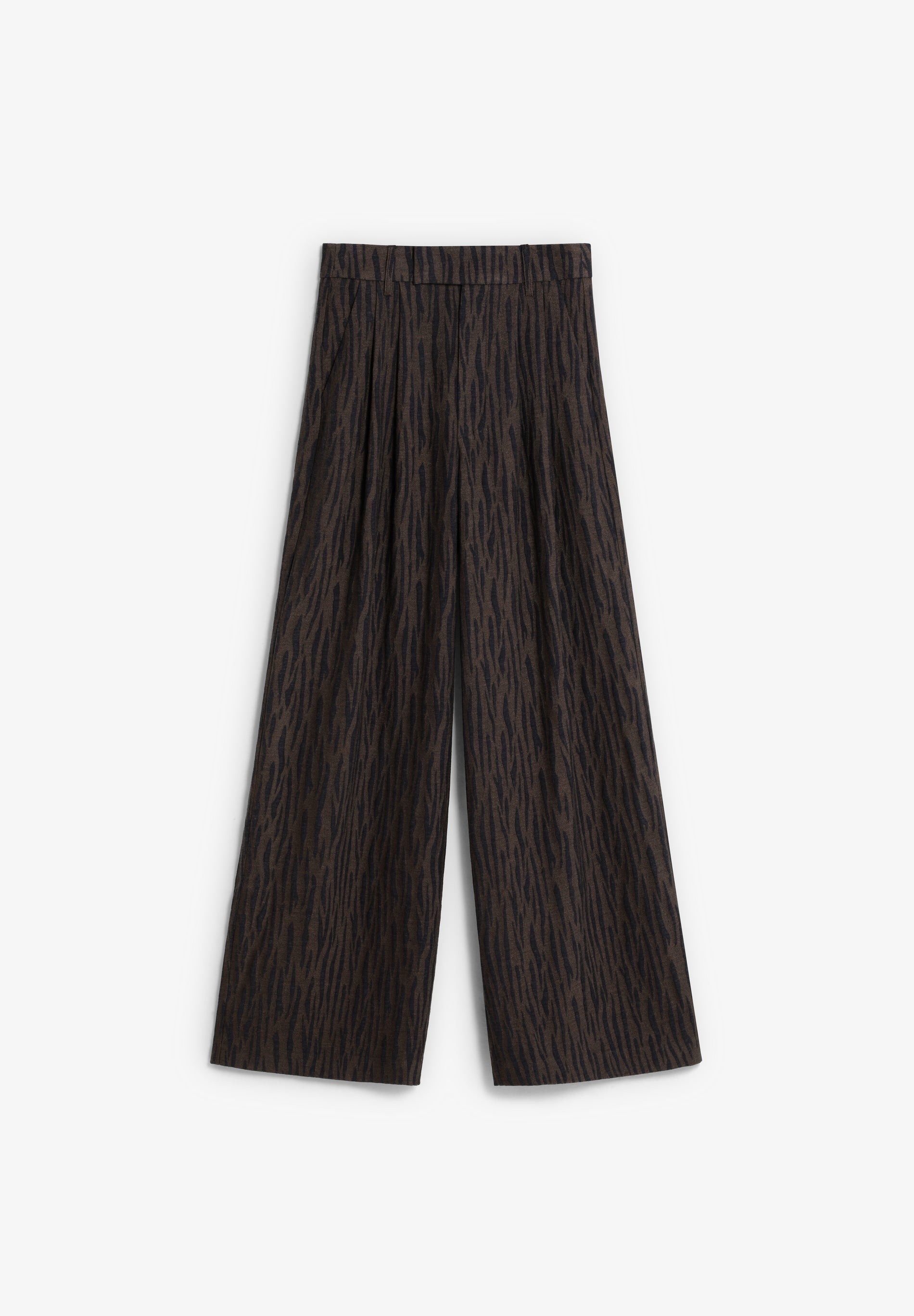 ANIMAL PRINT JACQUARD TROUSERS