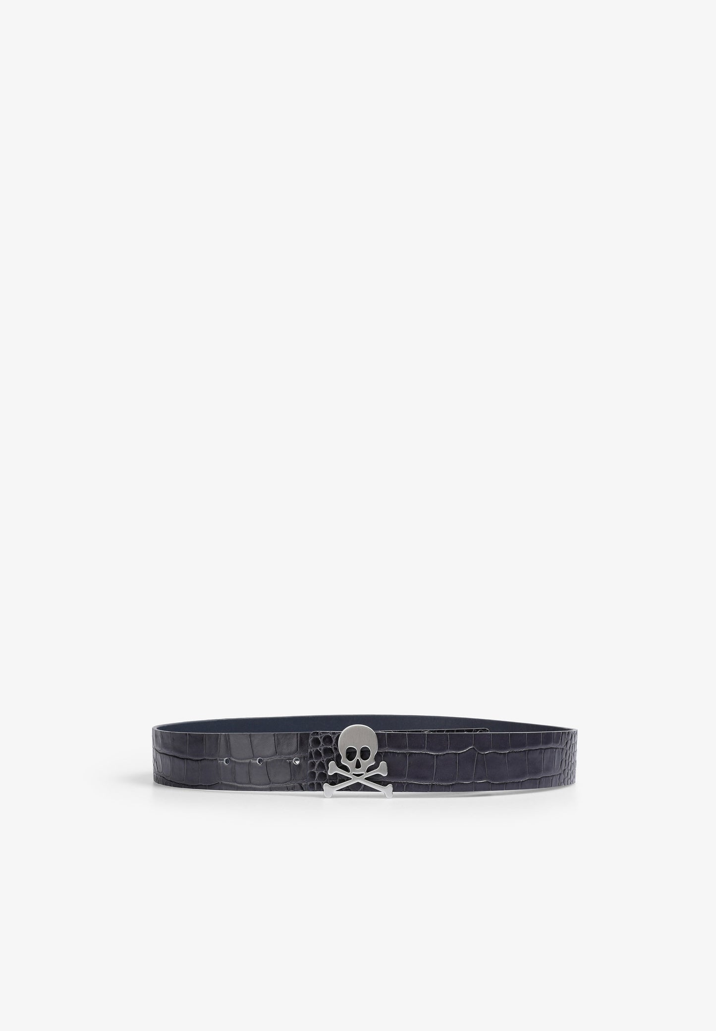 LEATHER BELT WITH SKULL