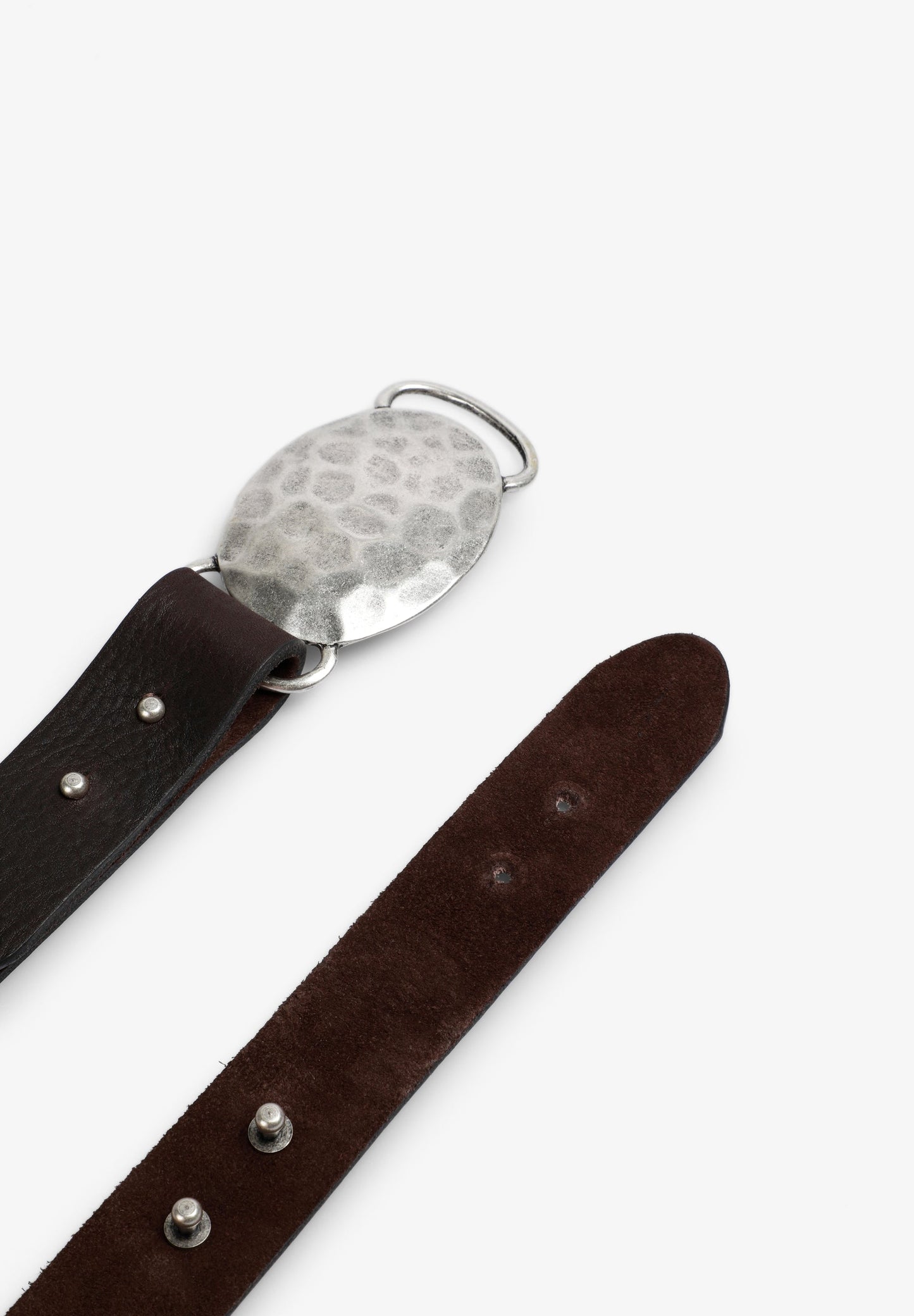 LEATHER BELT WITH IRREGULAR BUCKLE