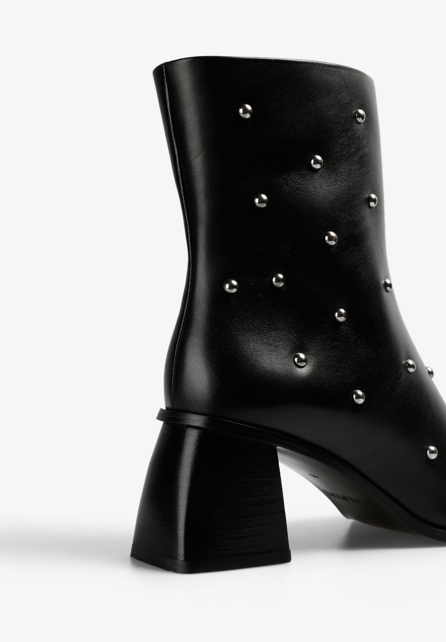 HEELED ANKLE BOOTS WITH STUDS