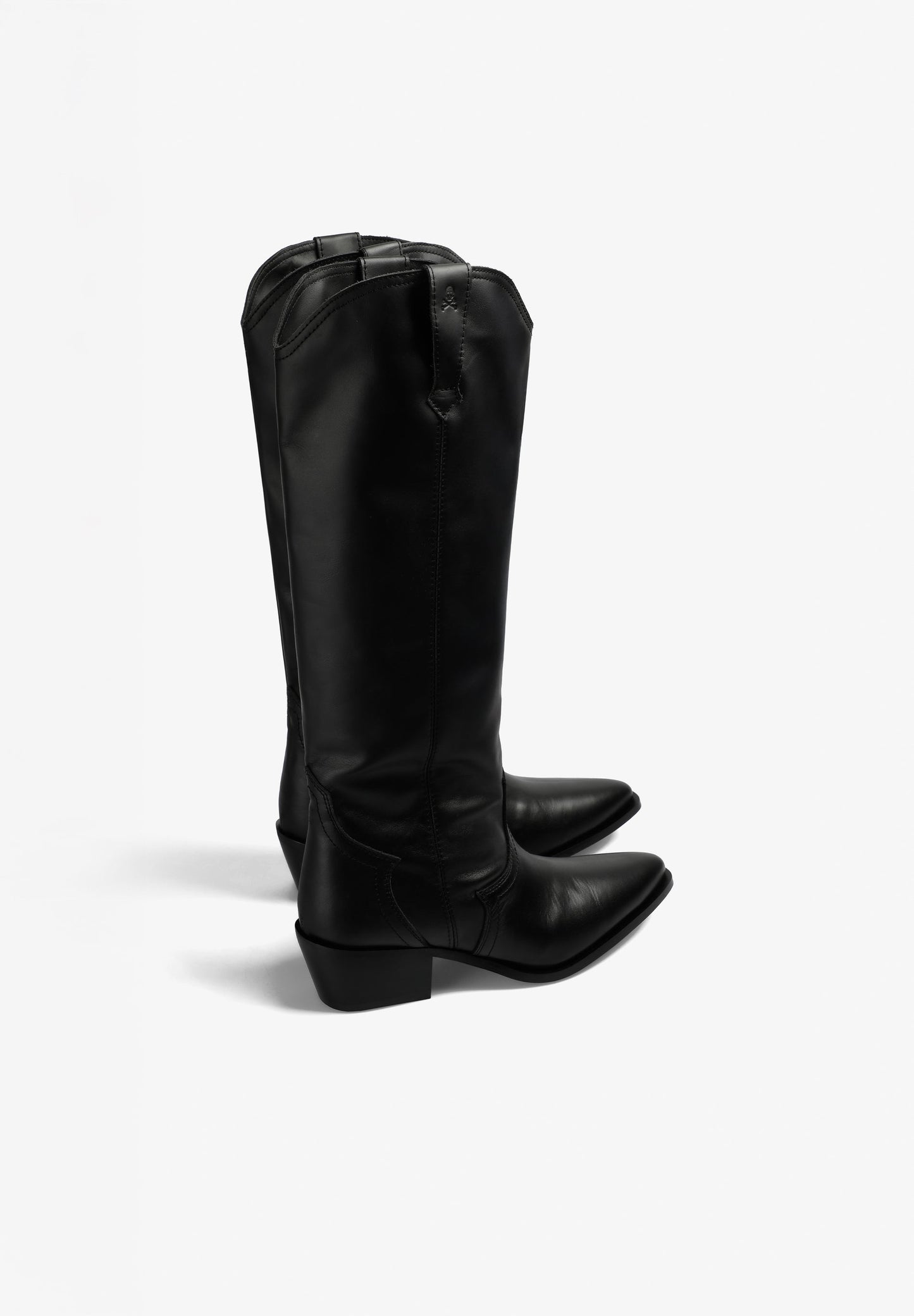 LEATHER KNEE-HIGH COWBOY BOOTS