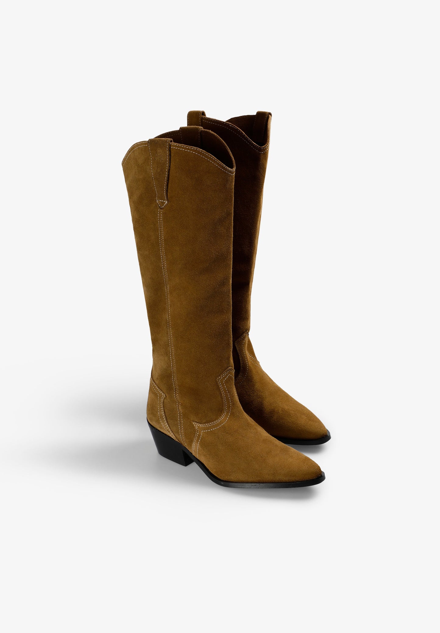 LEATHER KNEE-HIGH COWBOY BOOTS