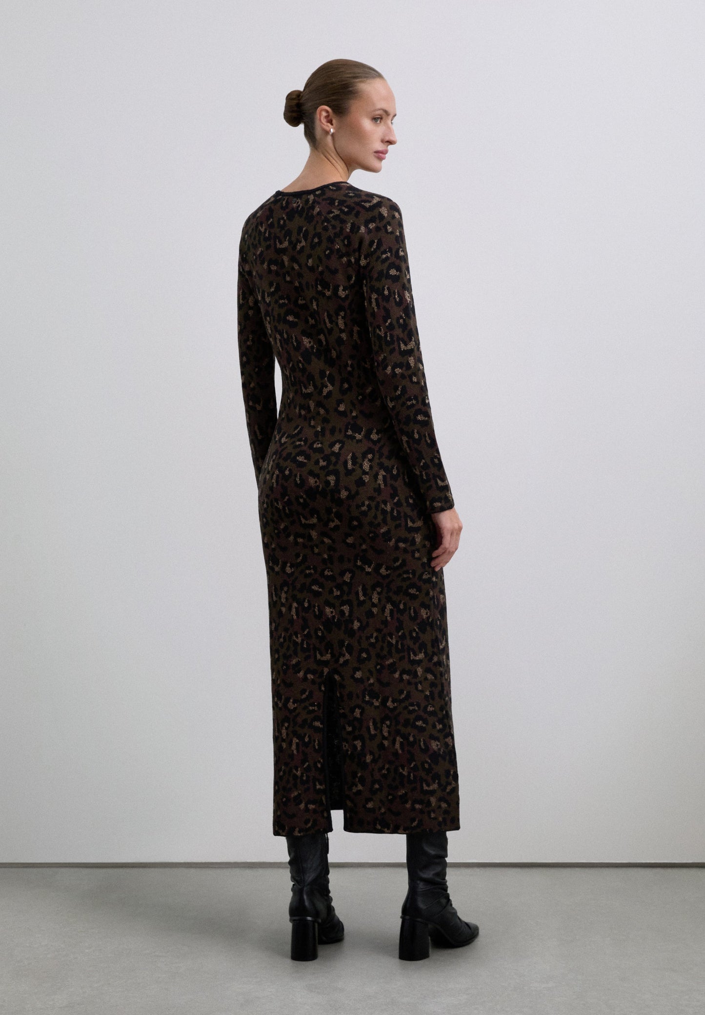 JACQUARD KNIT MIDI DRESS