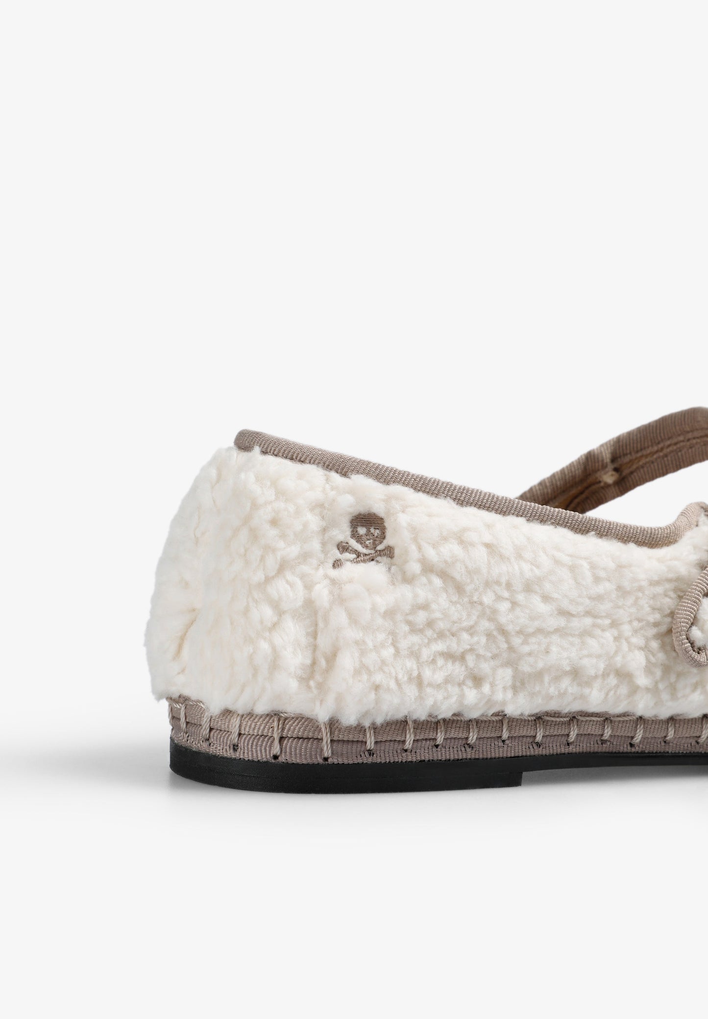 FAUX SHEARLING BALLET FLATS