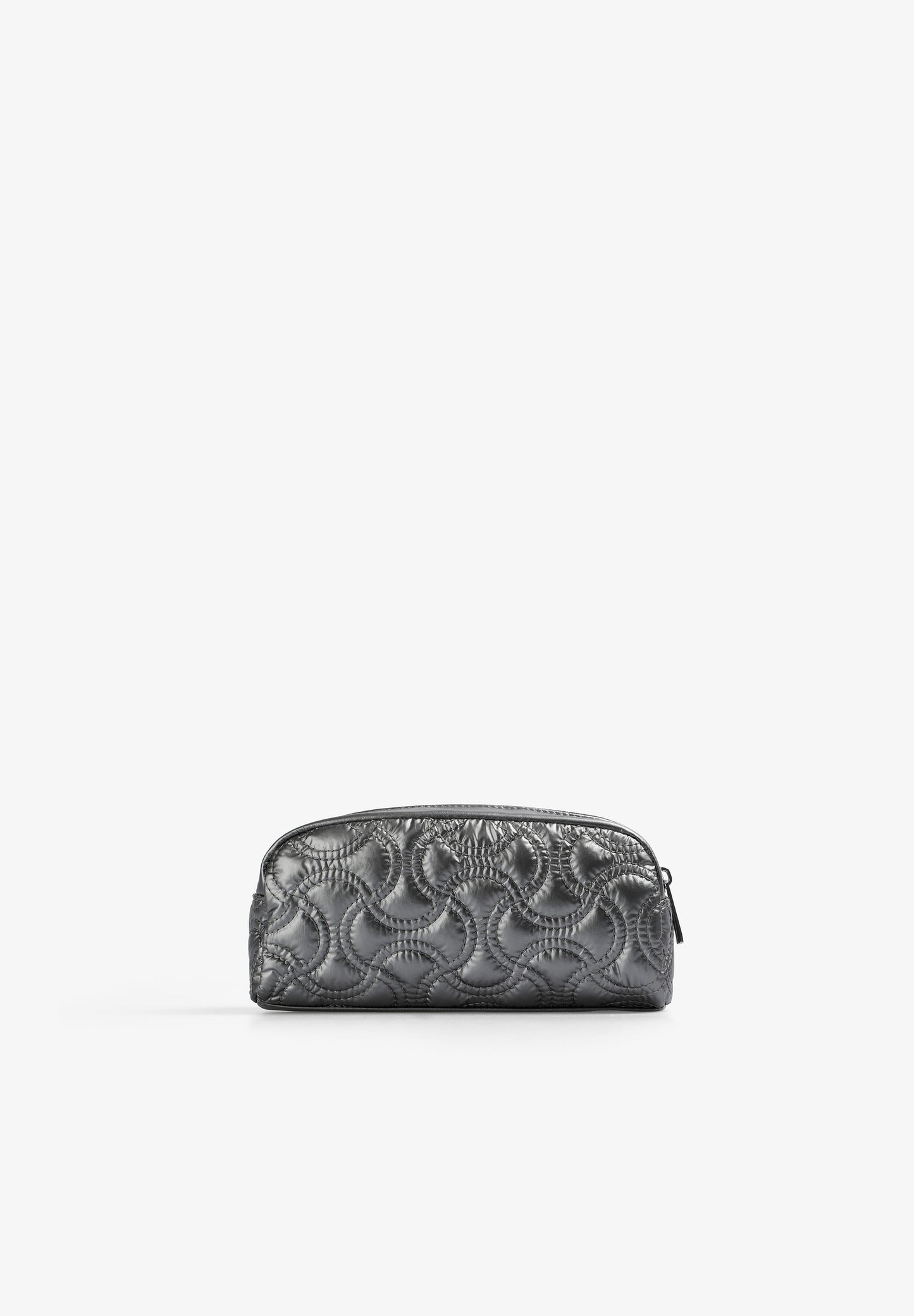 QUILTED TOILETRY BAG WITH SKULL