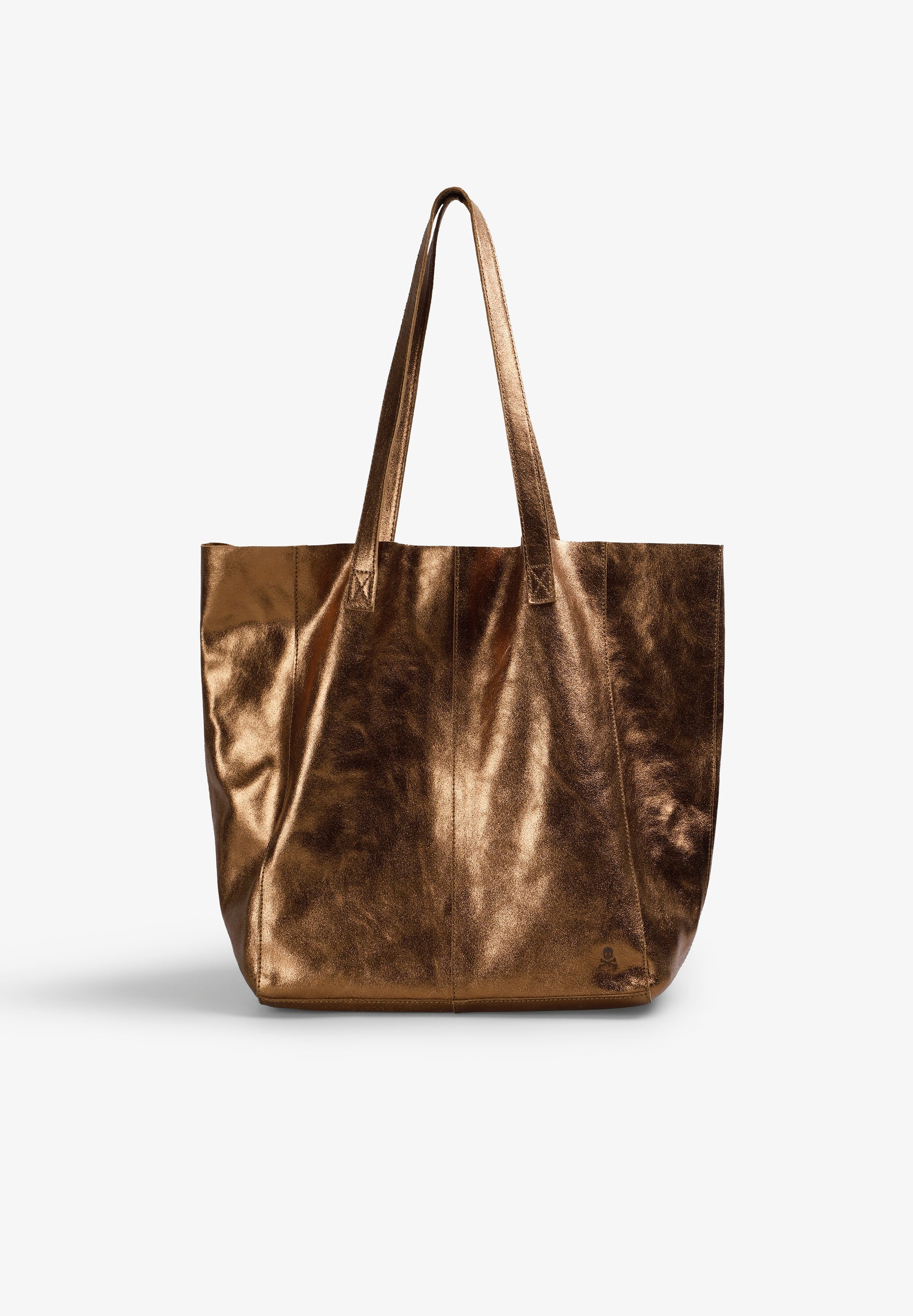 METALLIC SUEDE TOTE BAG