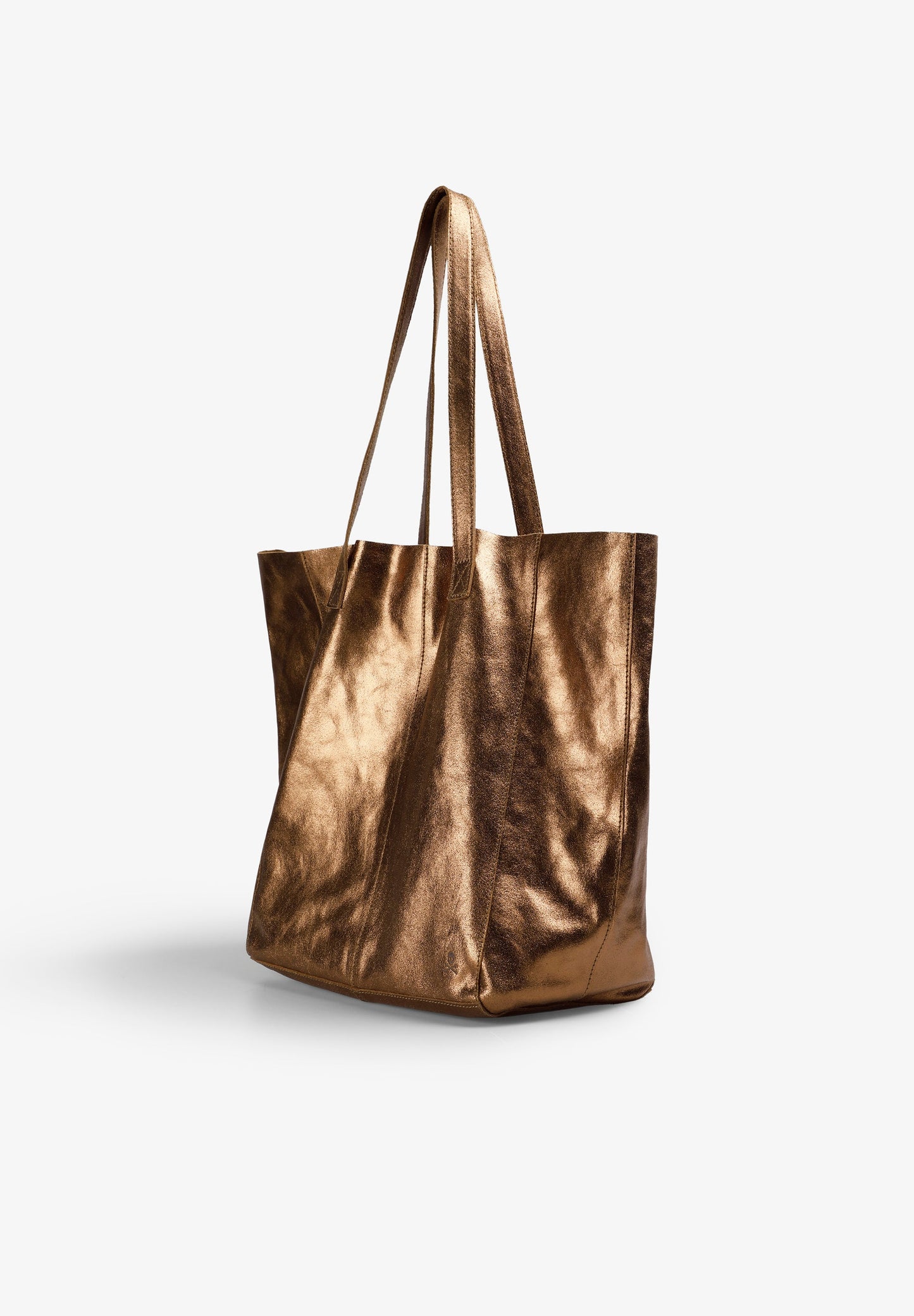 METALLIC SUEDE TOTE BAG