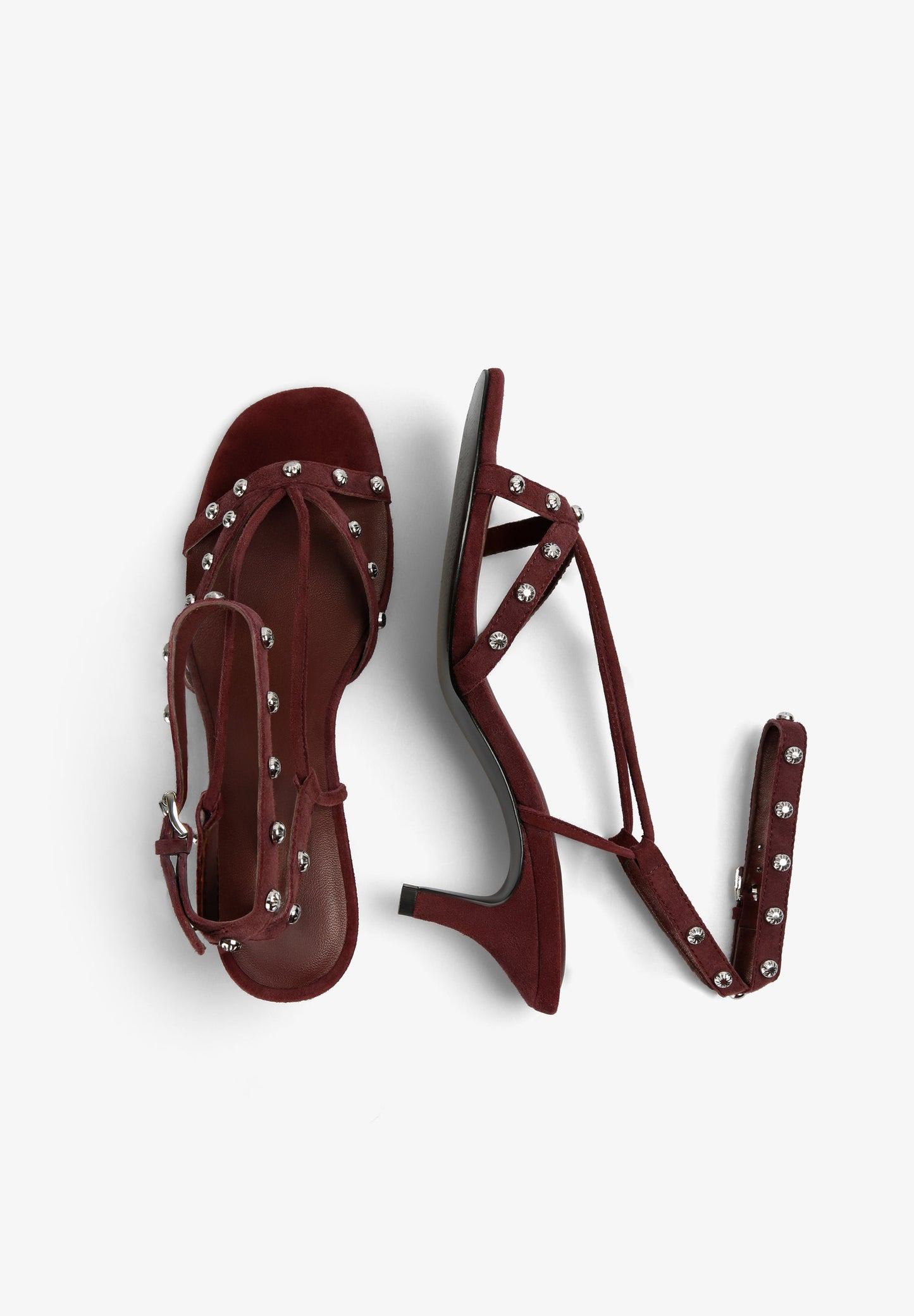 HEELED SANDALS WITH RHINESTONES