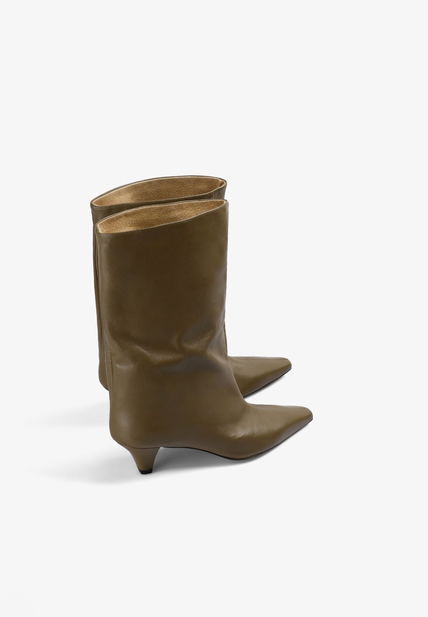 GATHERED LEATHER BOOT