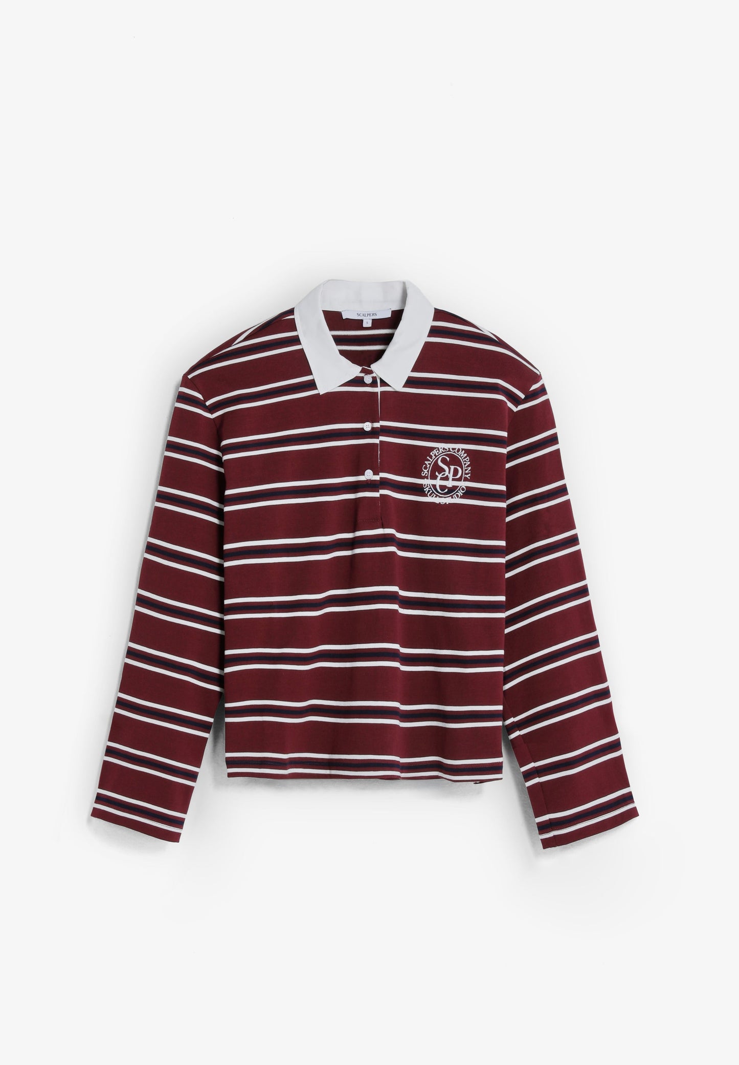 LONG SLEEVE STRIPED POLO SHIRT