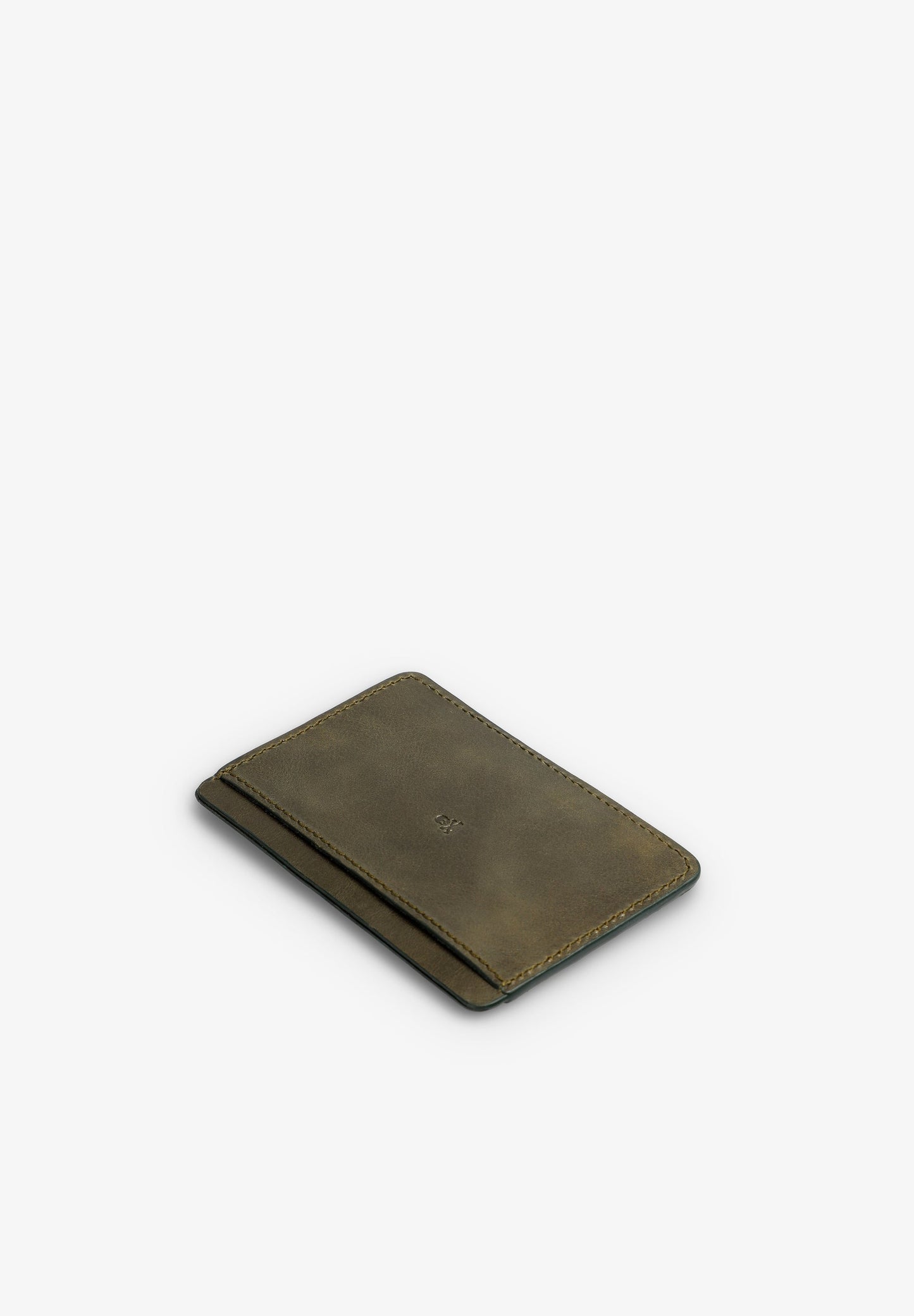 LEATHER CARD HOLDER WITH SKULL LOGO