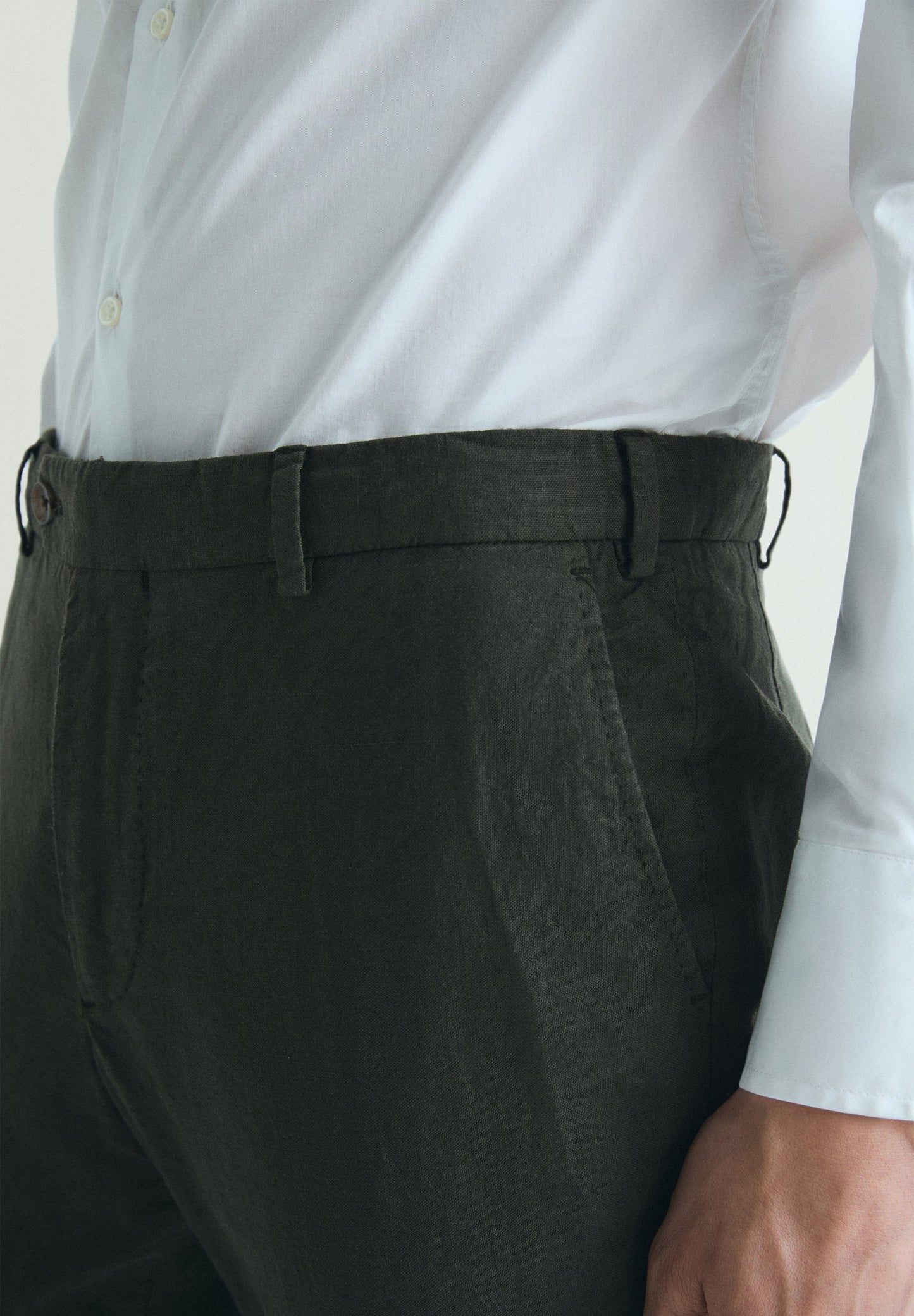 LINEN SUIT TROUSERS