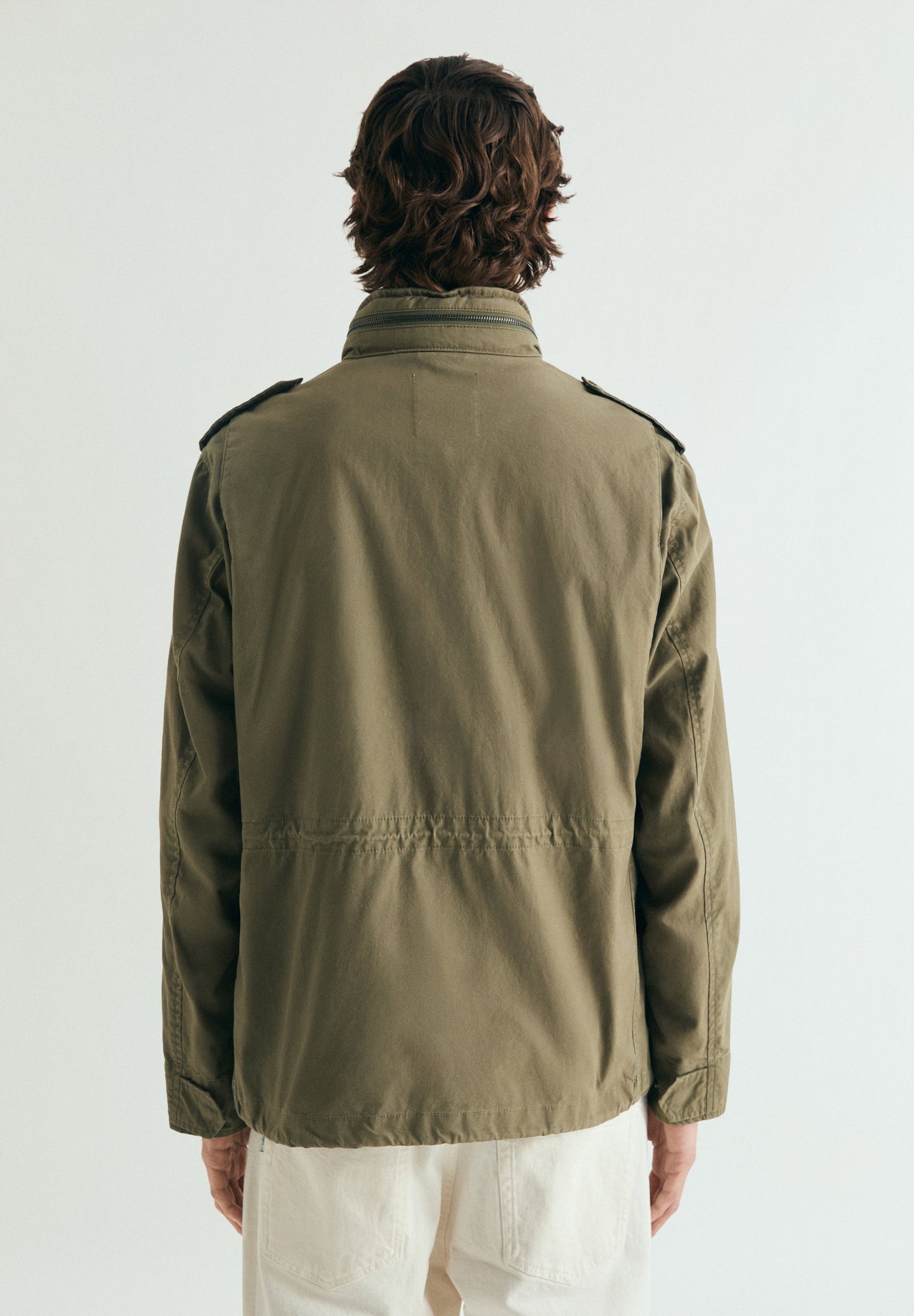 MILITARY JACKET WITH CONCEALED HOOD