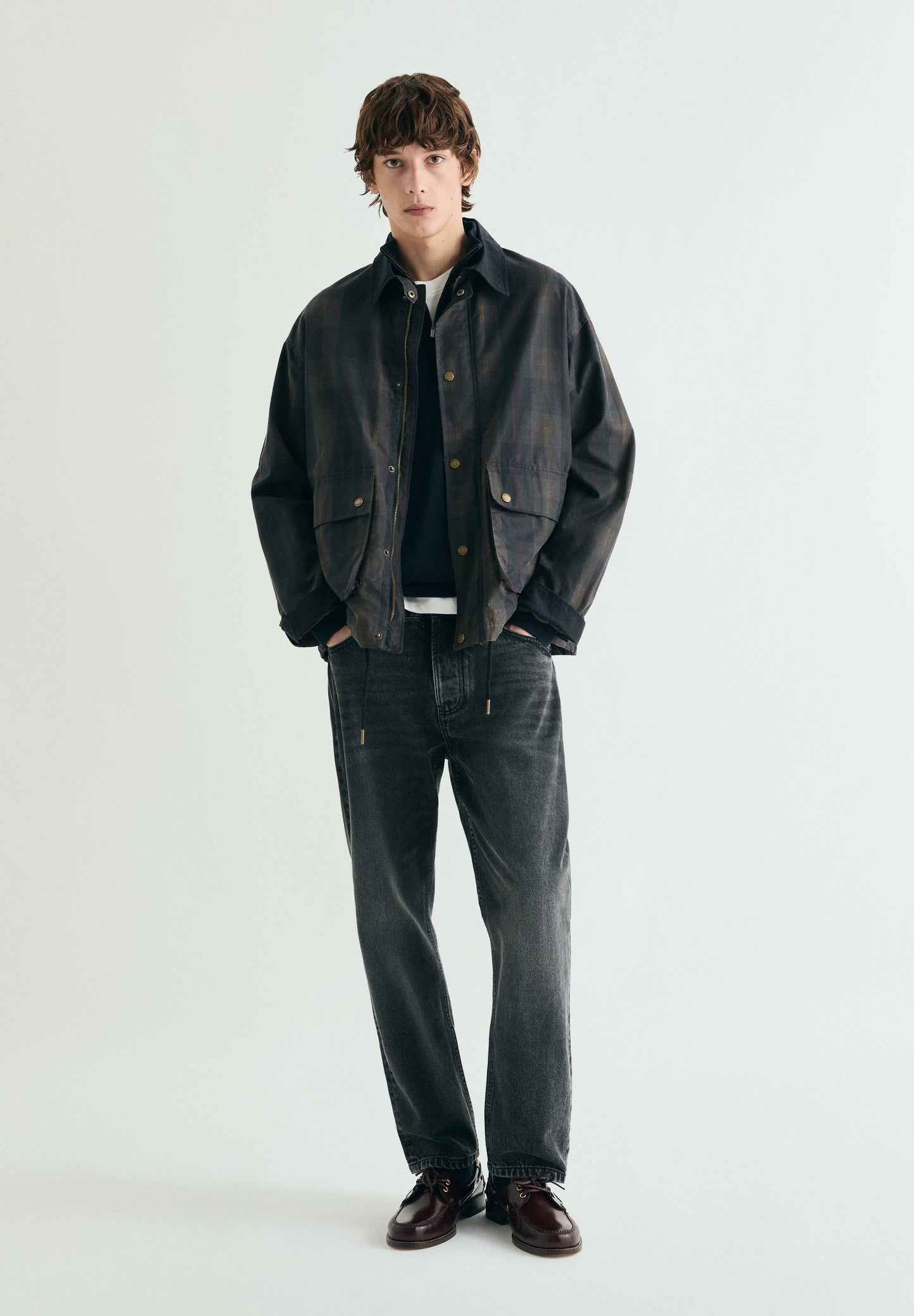 CHECK WAXED JACKET