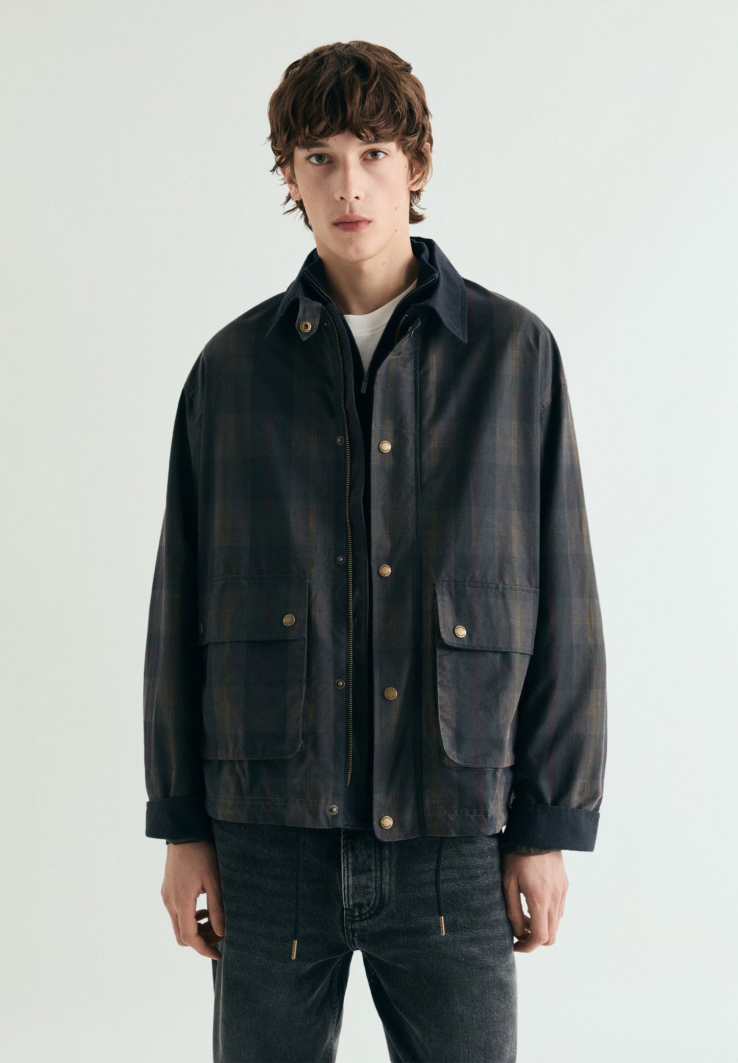 CHECK WAXED JACKET