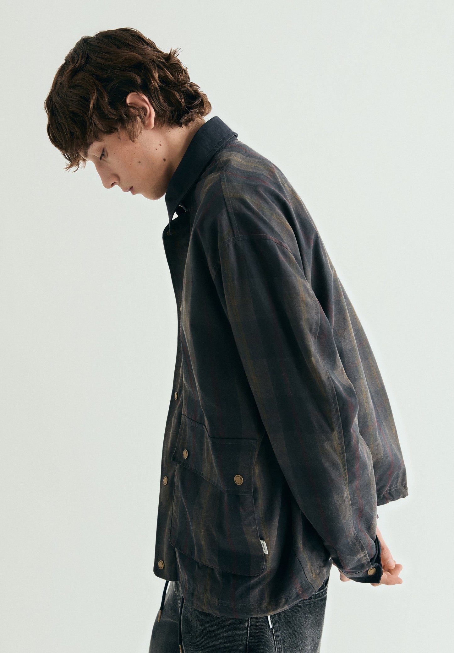 CHECK WAXED JACKET