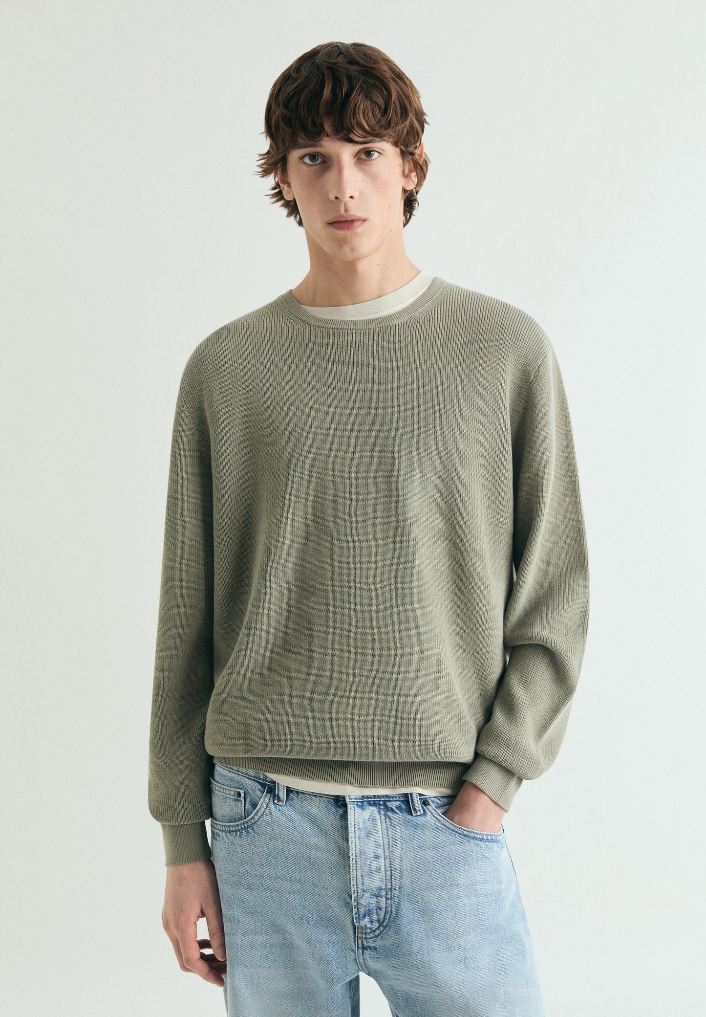 TEXTURED KNIT SWEATER