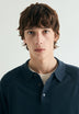 RAGLAN SLEEVE SWEATER WITH POLO SHIRT COLLAR